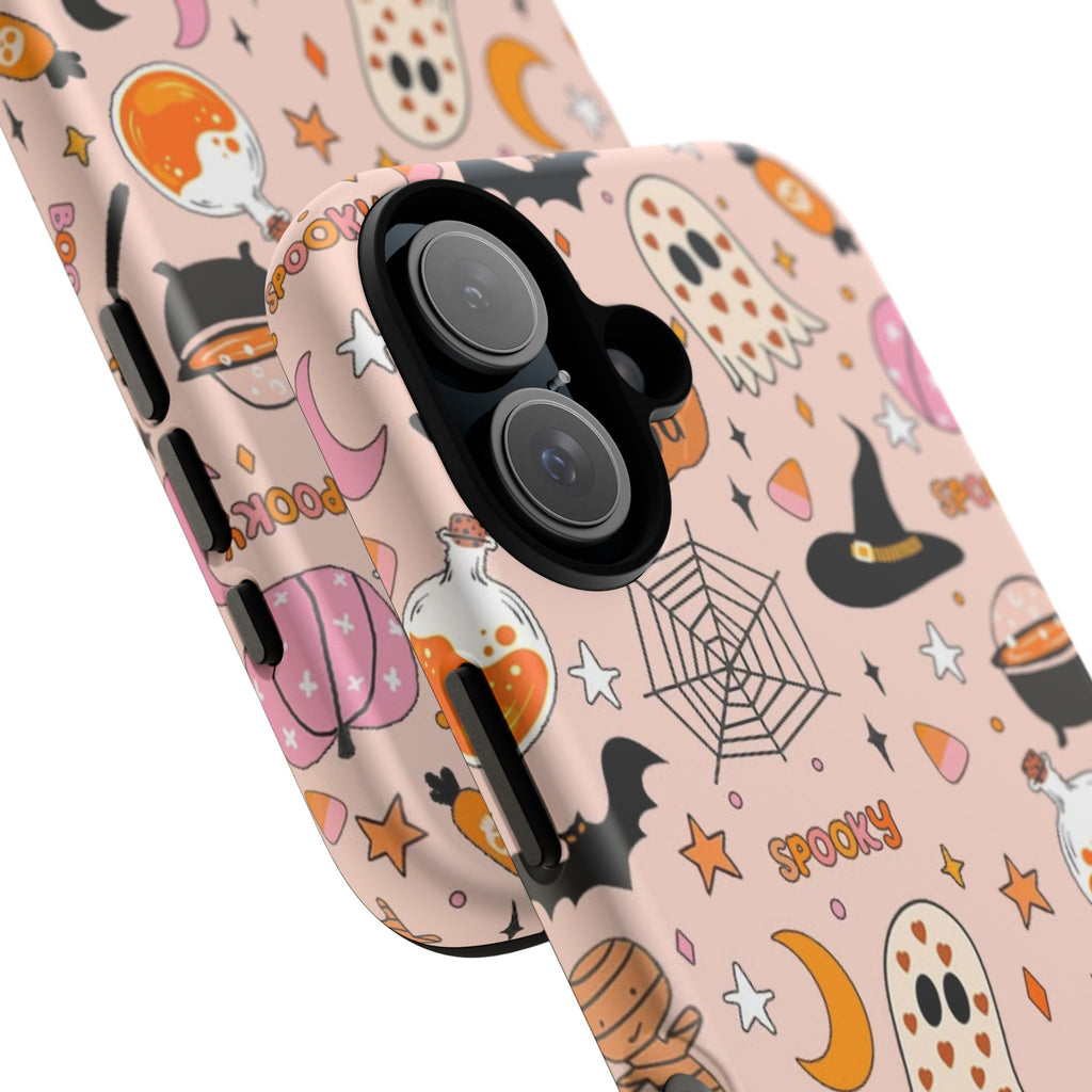 Spooky Halloween — Pink Ghosts, Witches, Candy & "Boo to You" Design