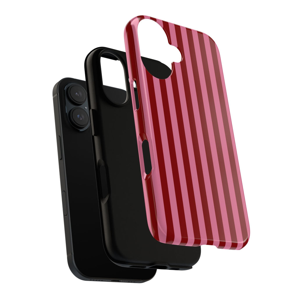 Ruby Red Stripes Case | Tough Phone Case