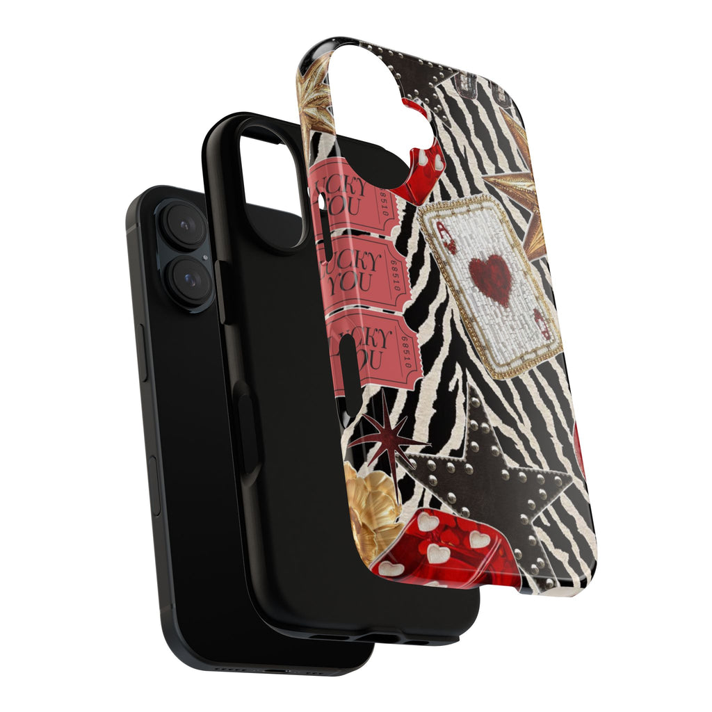 Retro Vegas Zebra Print- Durable Phone Case