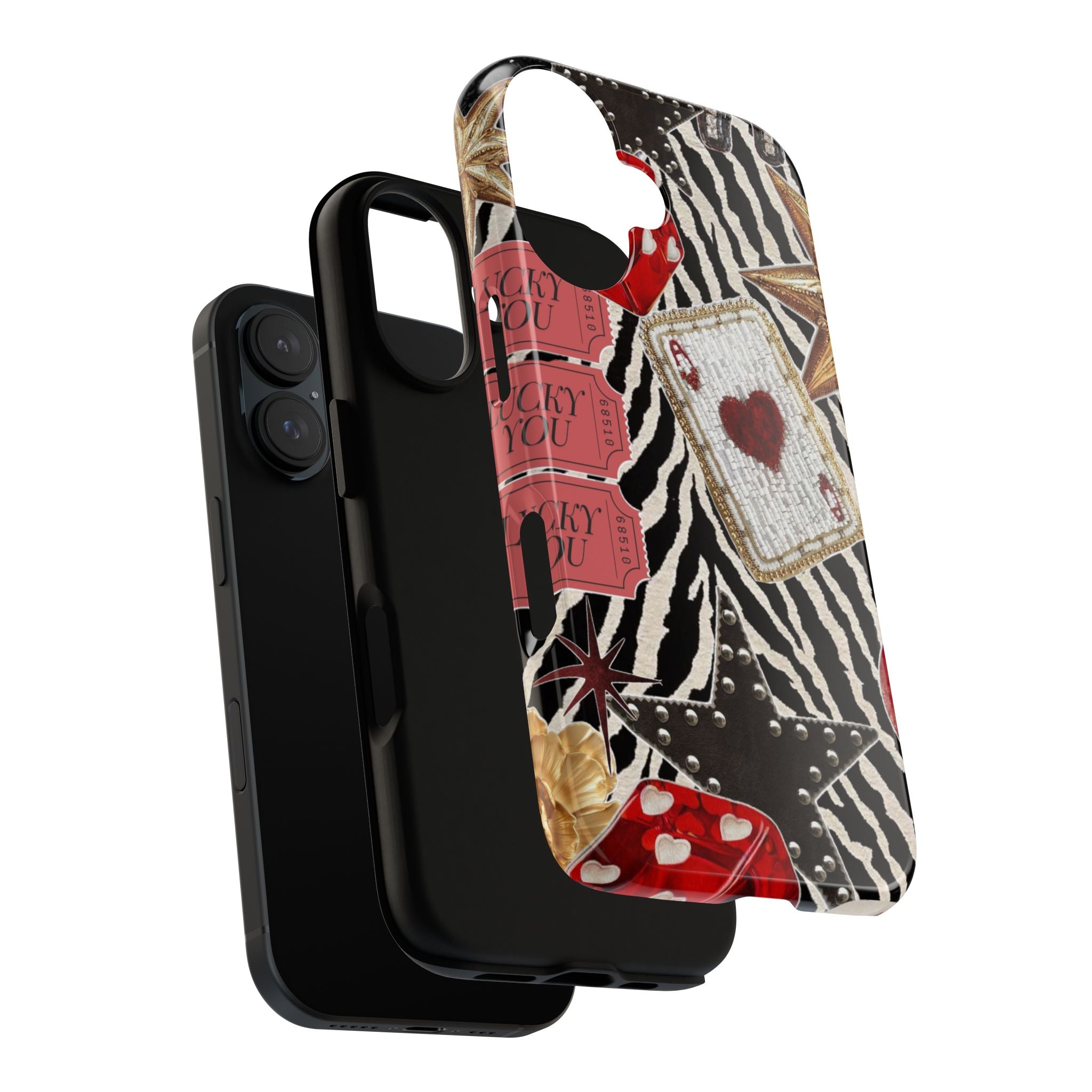 Retro Vegas Zebra Print- Durable Phone Case