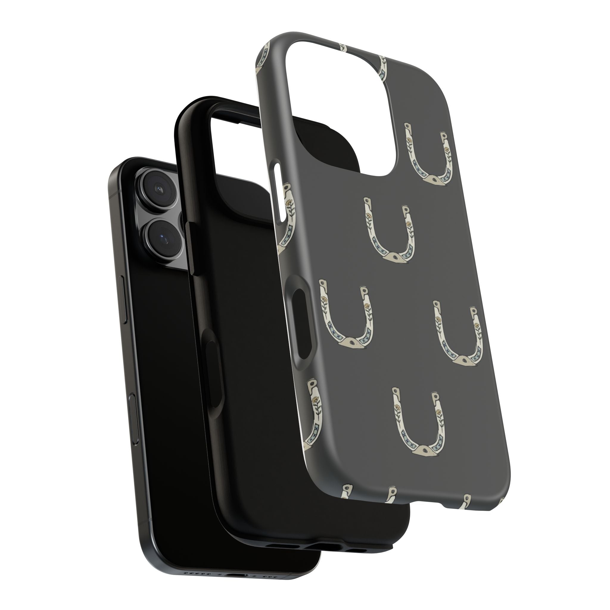 Lucky Horseshoe  — Lucky Rustic Grey iPhone Cover