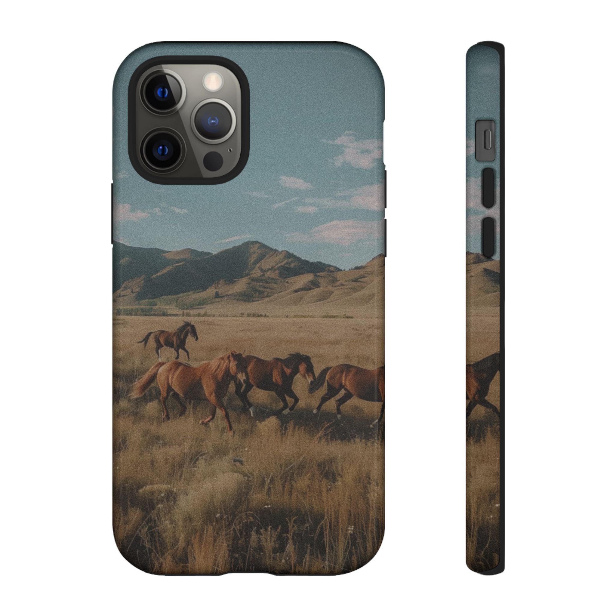 Wild Mustang – Durable Protective iPhone Case with Scenic Desert Horse Design