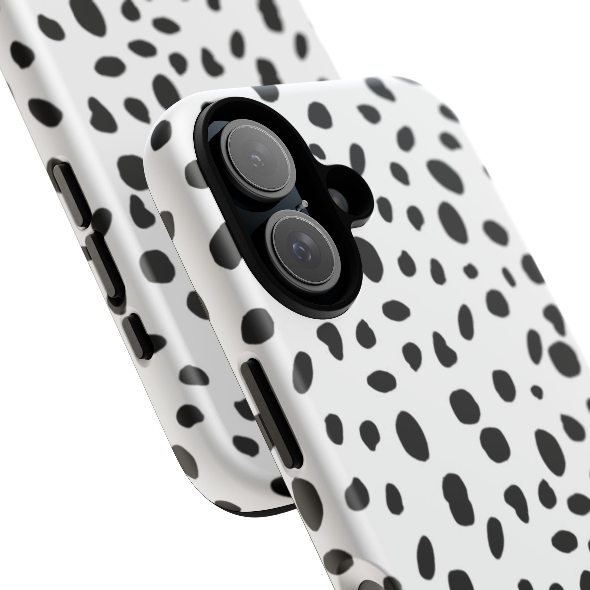 Dalmatian Spot Tough Phone Case — Black & White Protective Cover