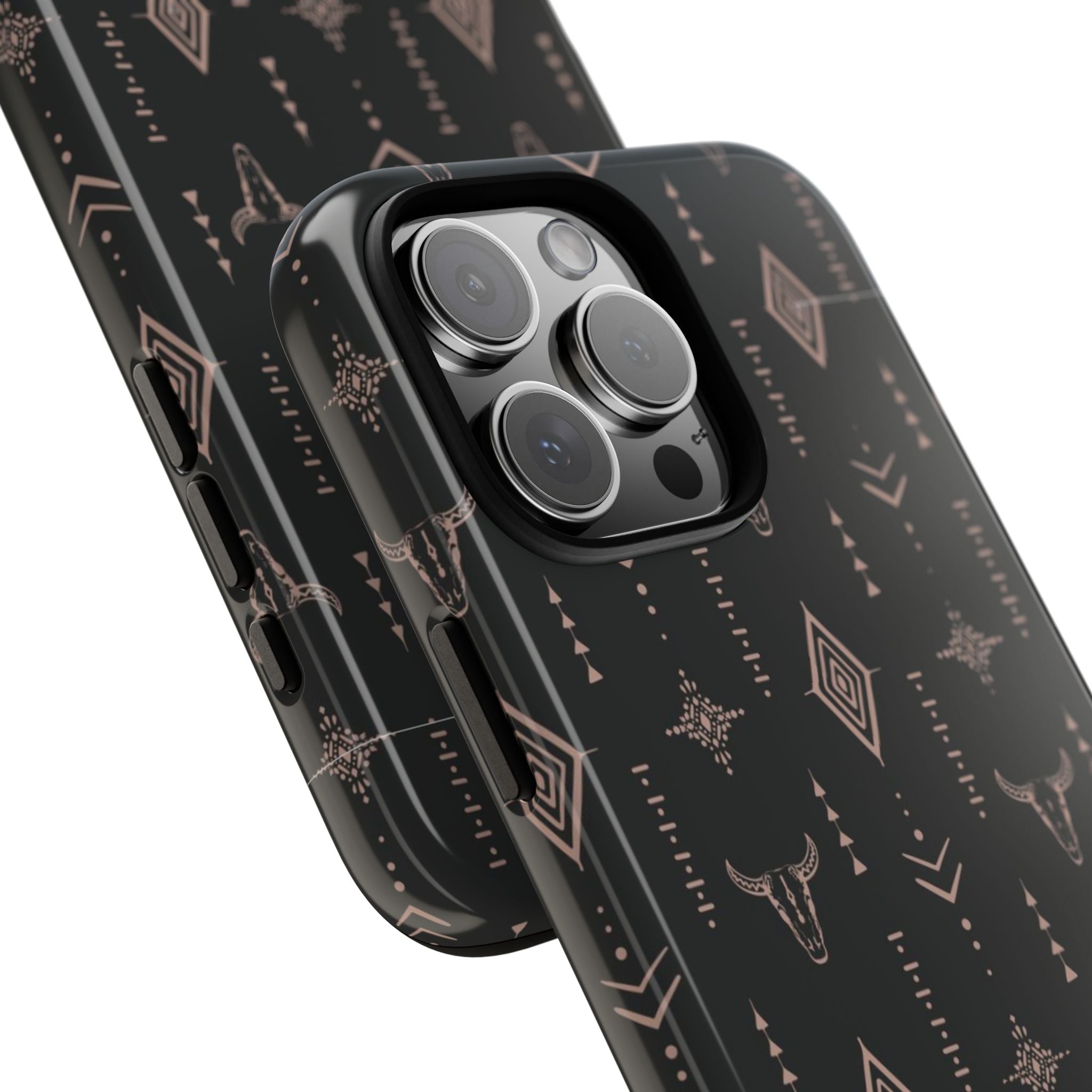 Western Diamond Bull Tough Phone Case — Protective Southwestern Pattern