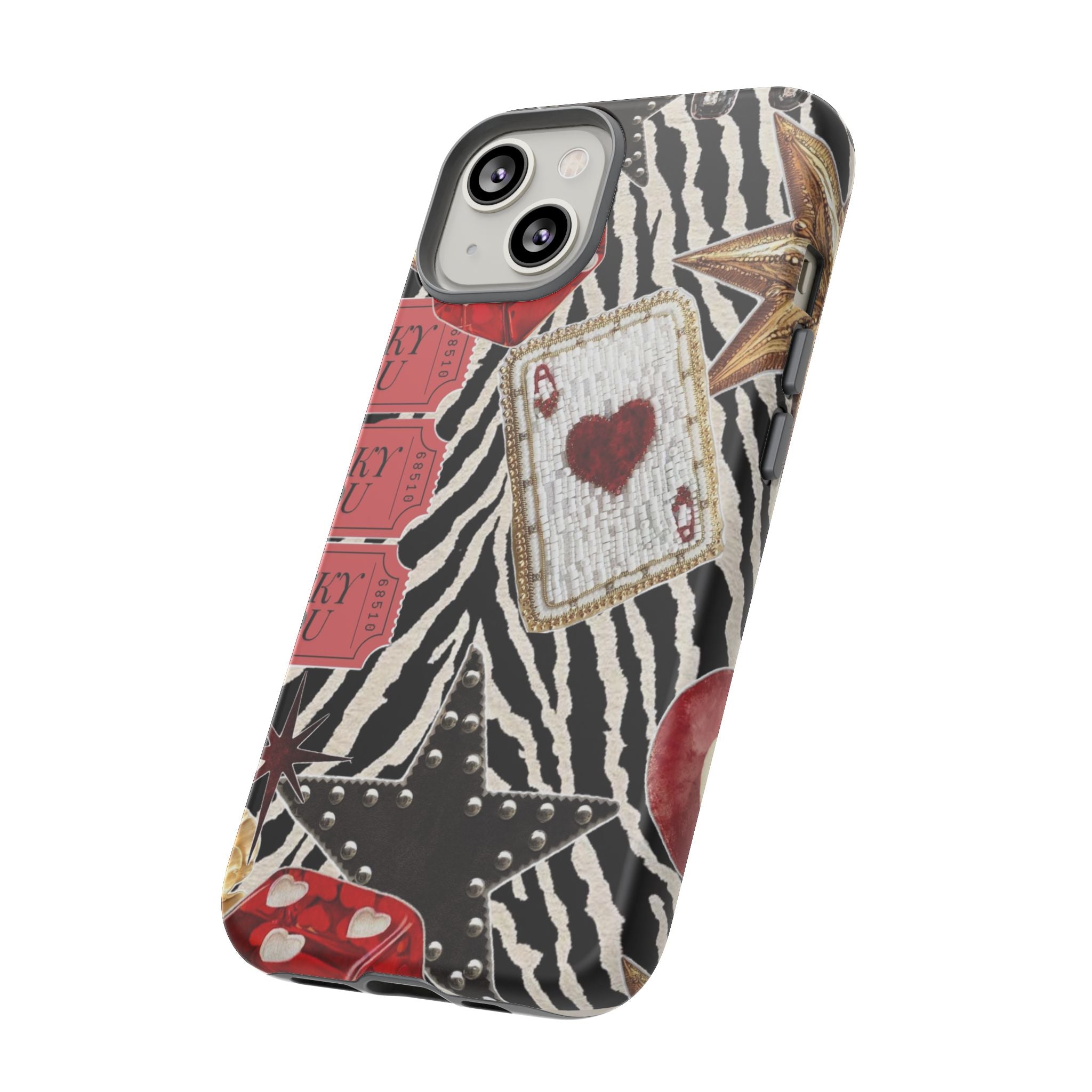Retro Vegas Zebra Print- Durable Phone Case