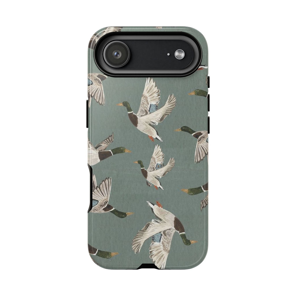 Mallard Ducks Pattern — Protective Bird Print iPhone Cover