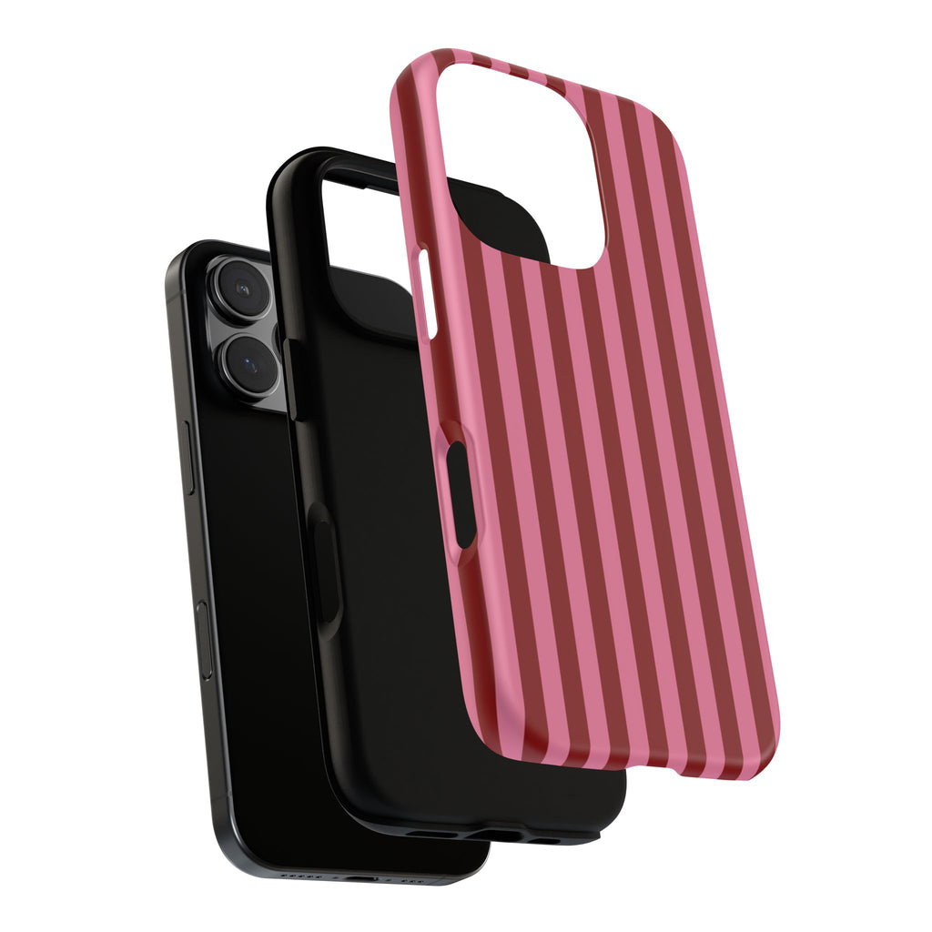 Ruby Red Stripes Case | Tough Phone Case