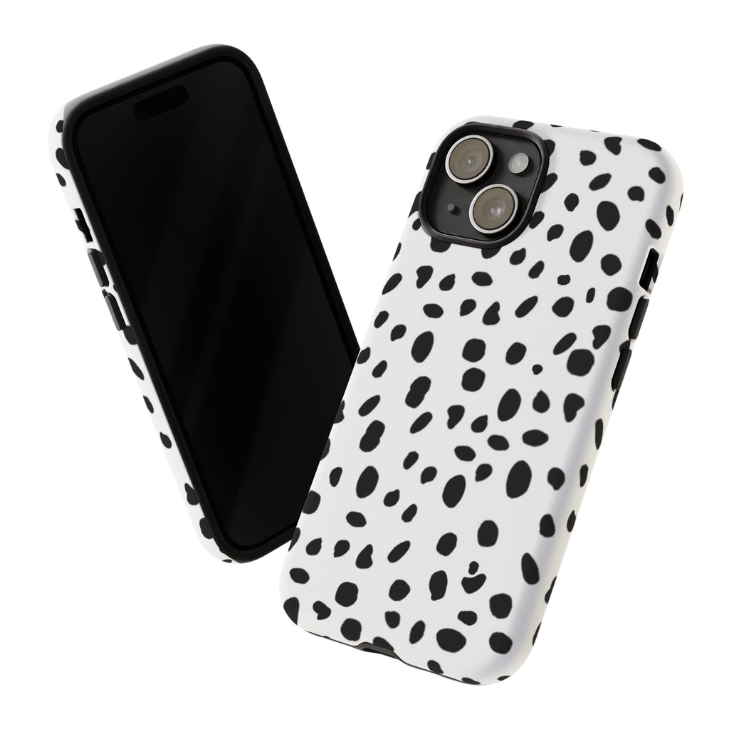Dalmatian Spot Tough Phone Case — Black & White Protective Cover