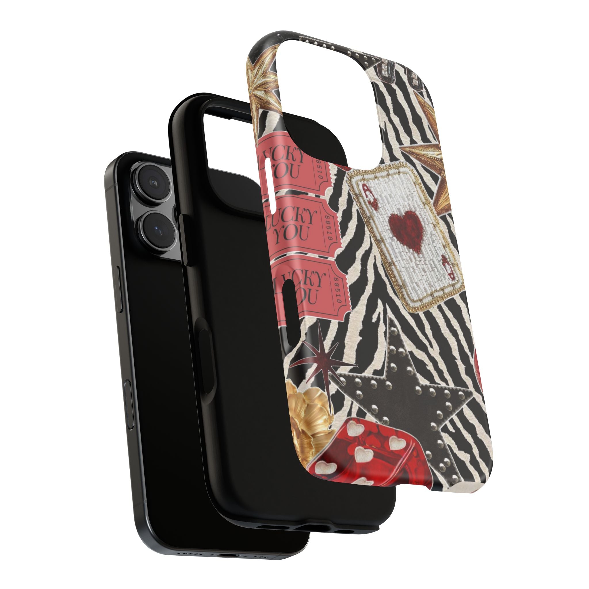 Retro Vegas Zebra Print- Durable Phone Case