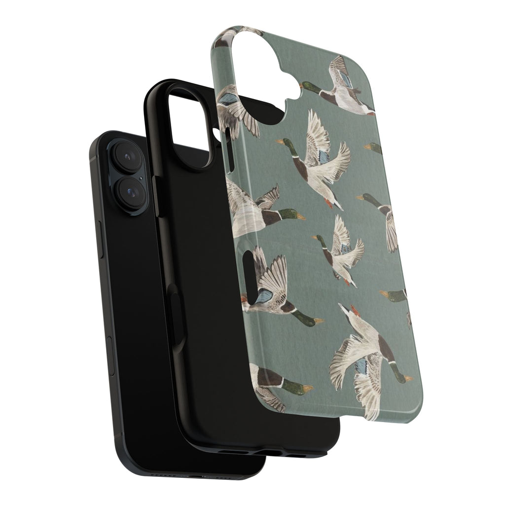 Mallard Ducks Pattern — Protective Bird Print iPhone Cover