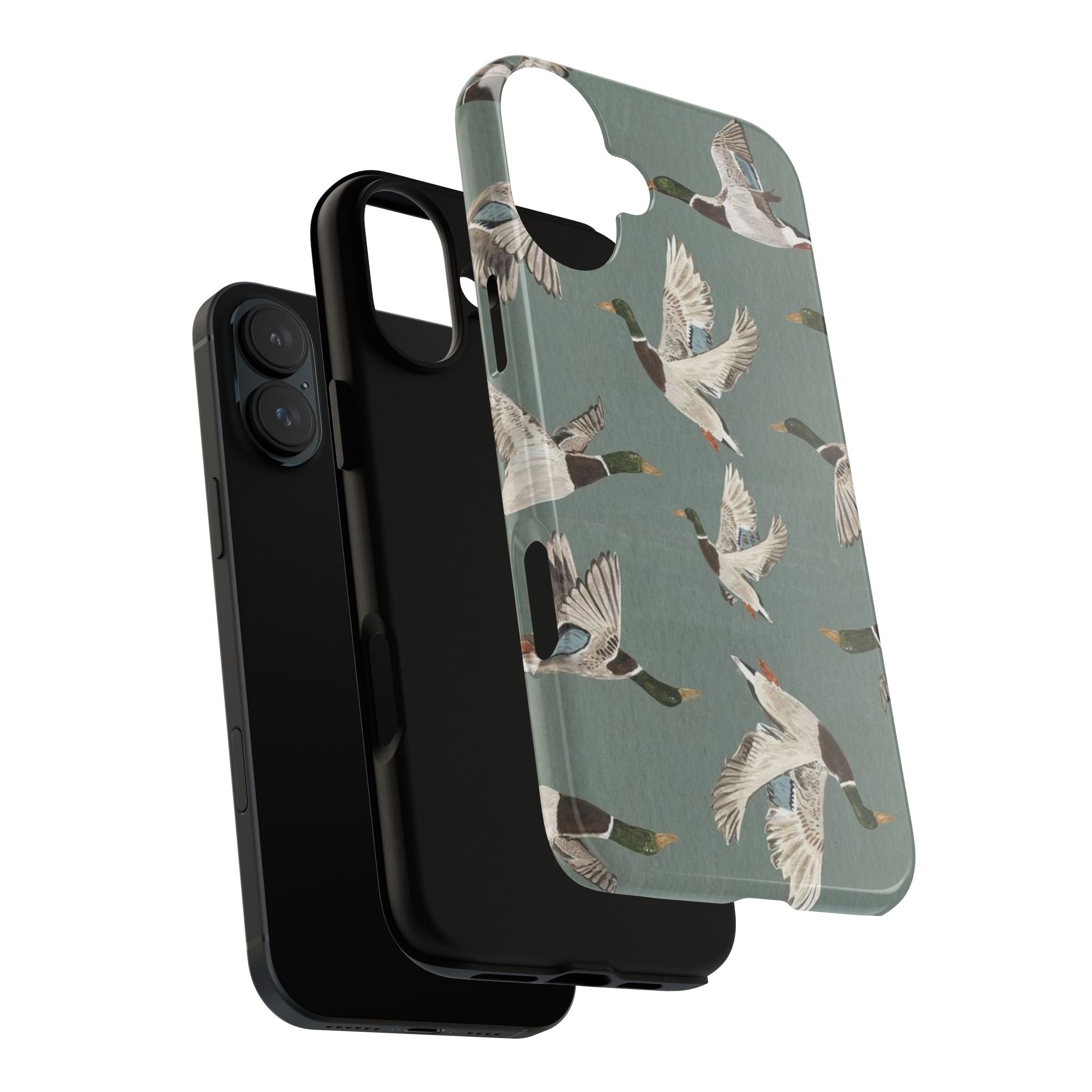 Mallard Ducks Pattern — Protective Bird Print iPhone Cover