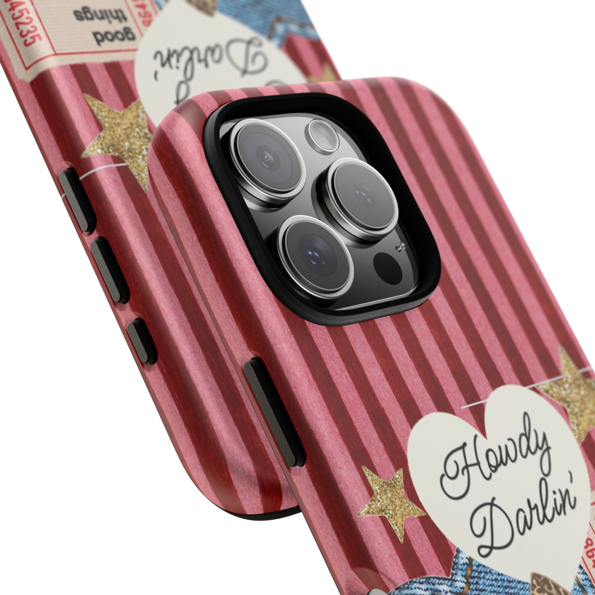Howdy Darlin' Case — Denim Heart & Vintage Ticket Design