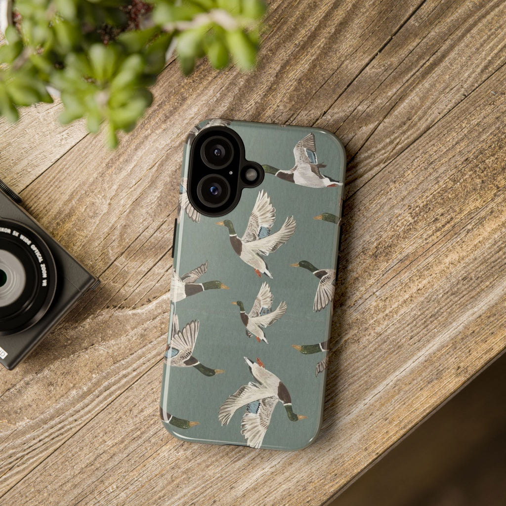 Mallard Ducks Pattern — Protective Bird Print iPhone Cover