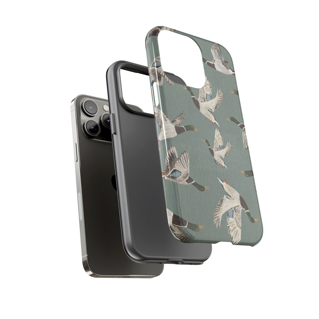 Mallard Ducks Pattern — Protective Bird Print iPhone Cover