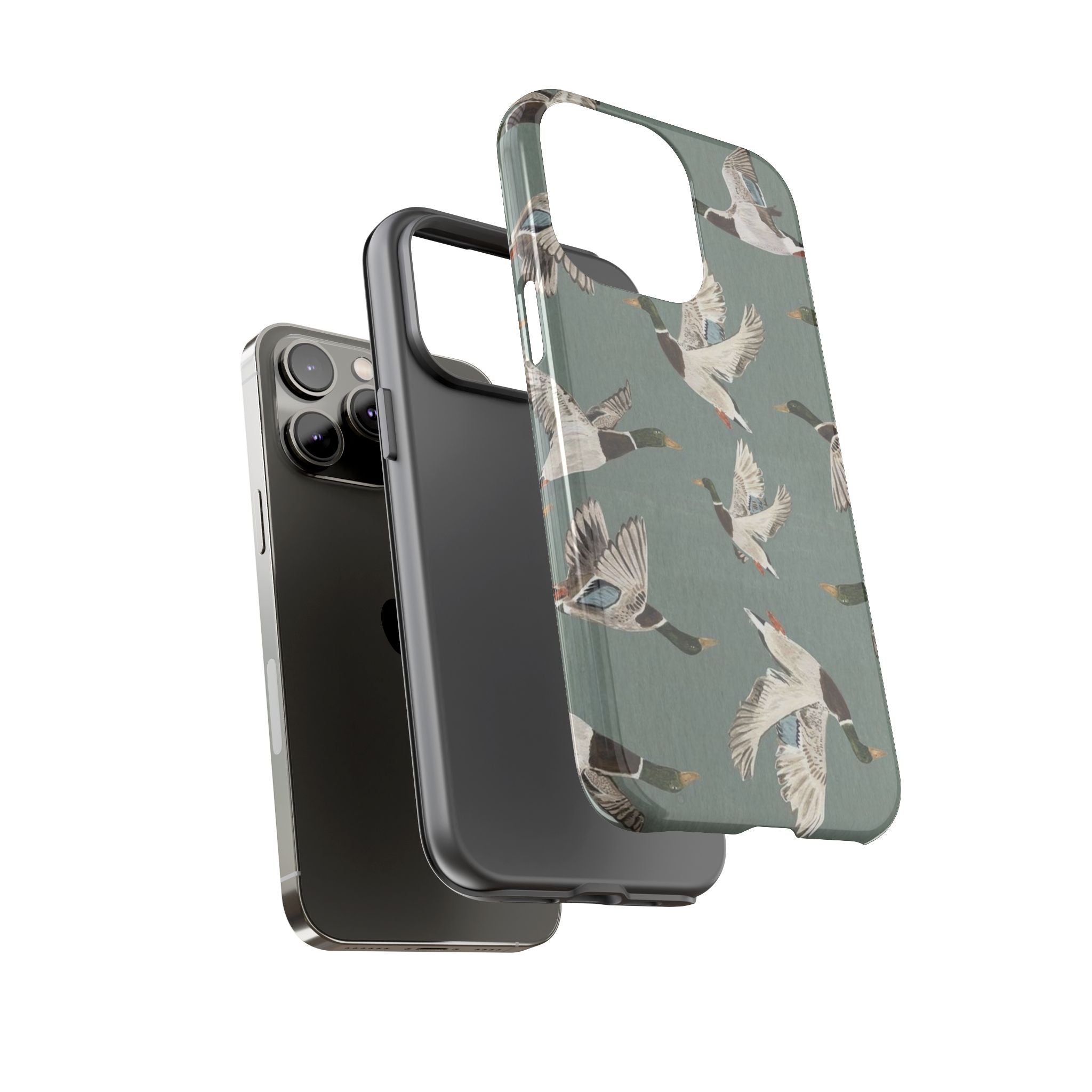 Mallard Ducks Pattern — Protective Bird Print iPhone Cover