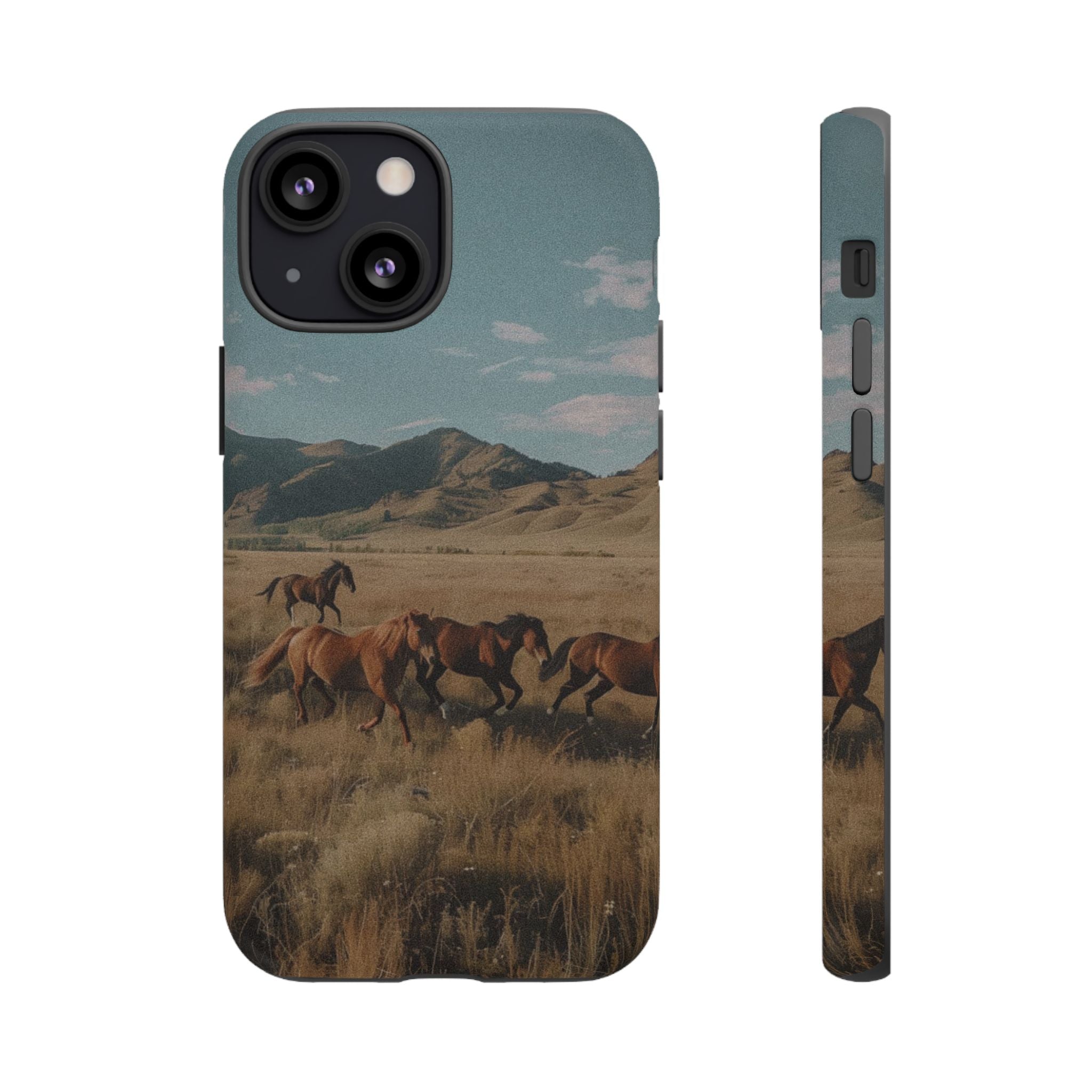 Wild Mustang – Durable Protective iPhone Case with Scenic Desert Horse Design