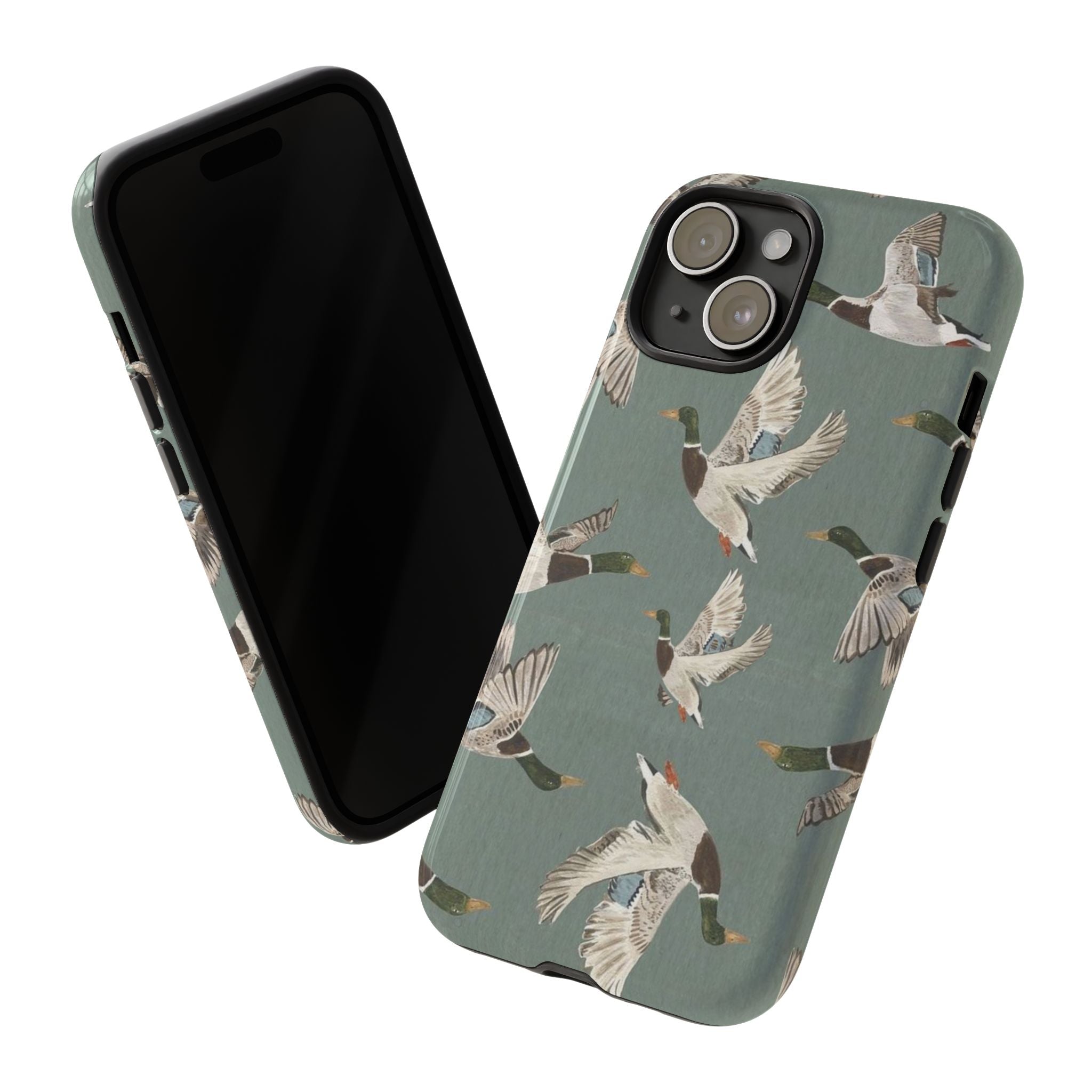 Mallard Ducks Pattern — Protective Bird Print iPhone Cover