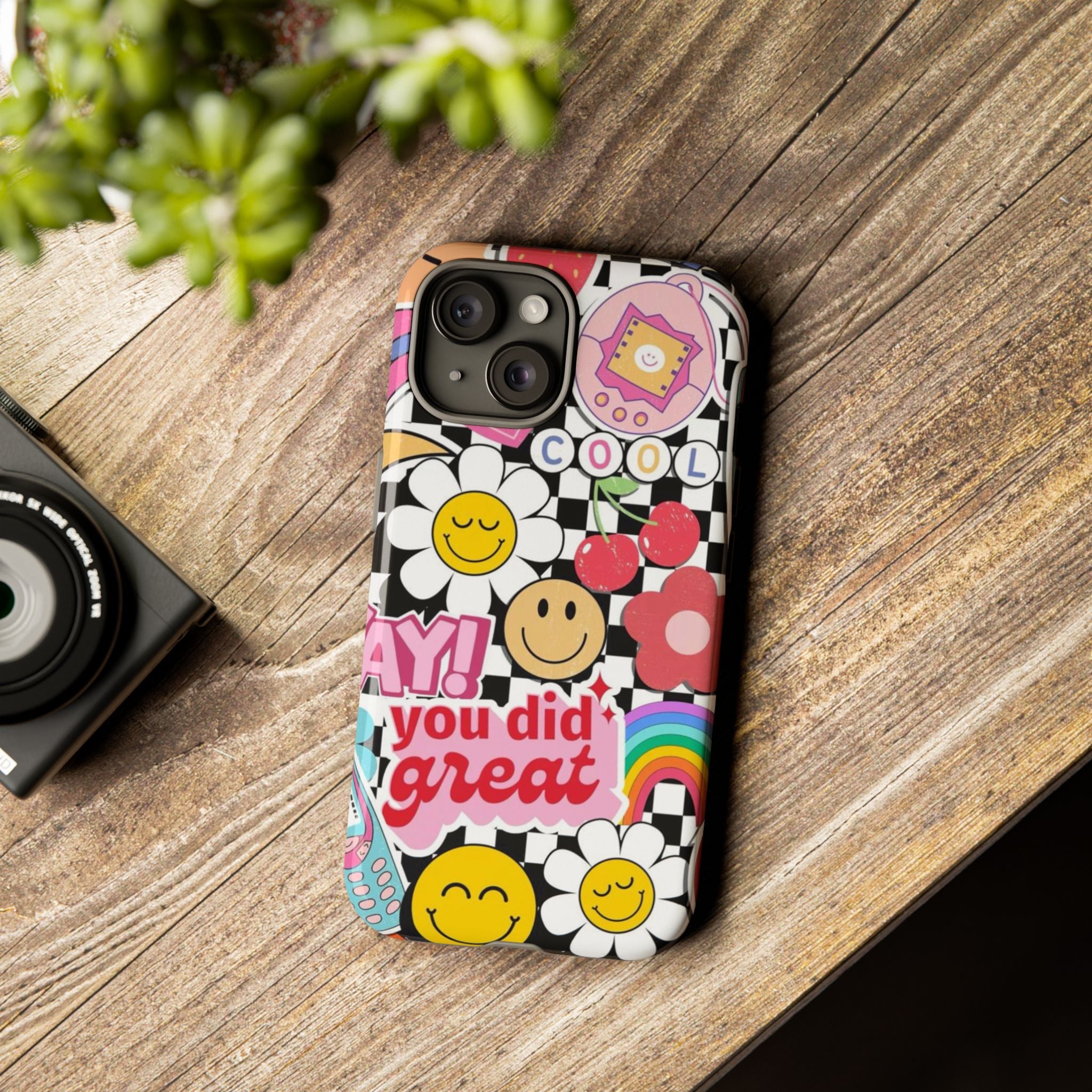Retro Kawaii Sticker Collage, "You Did Great" Motivational Design