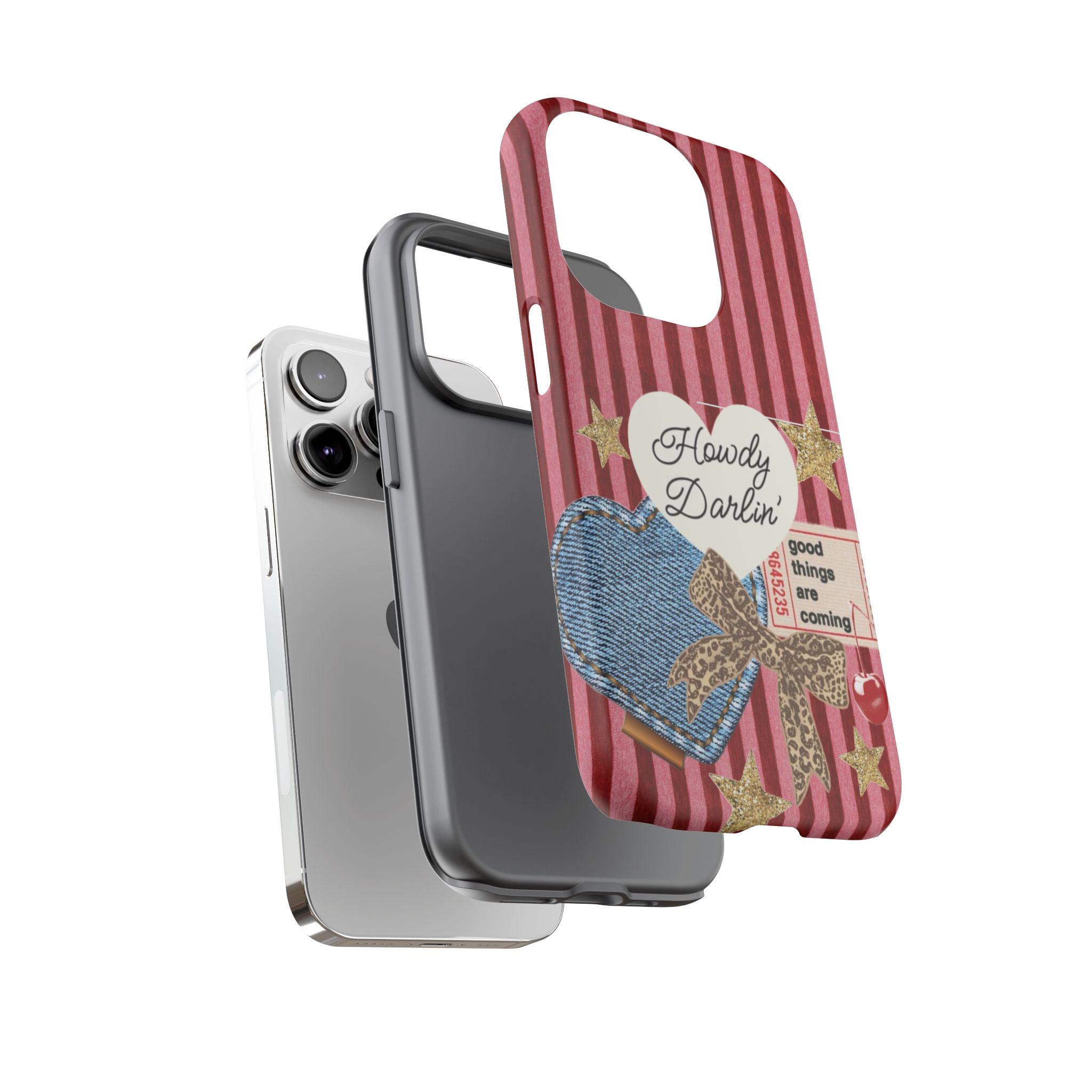 Howdy Darlin' Case — Denim Heart & Vintage Ticket Design