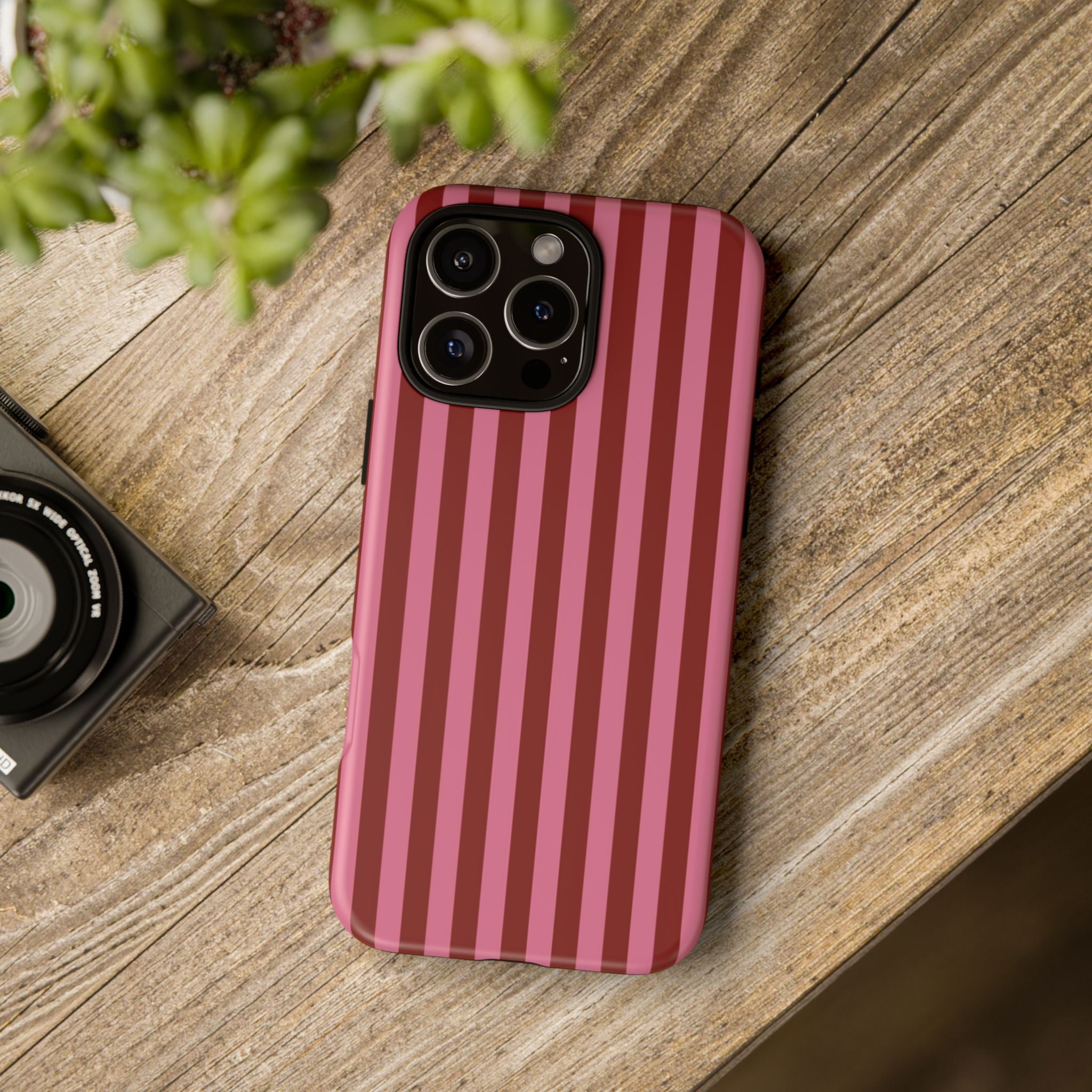Ruby Red Stripes Case | Tough Phone Case