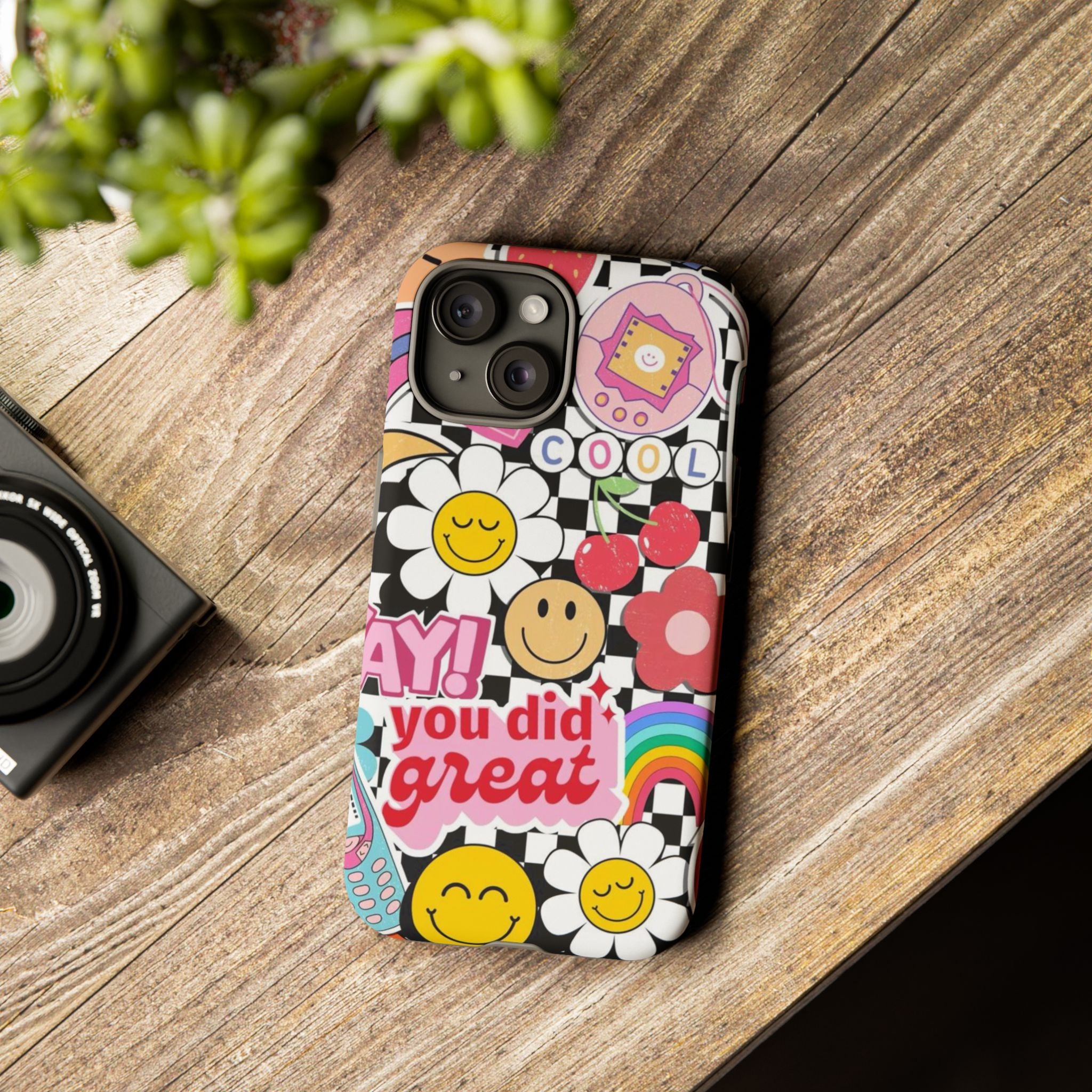 Retro Kawaii Sticker Collage, "You Did Great" Motivational Design