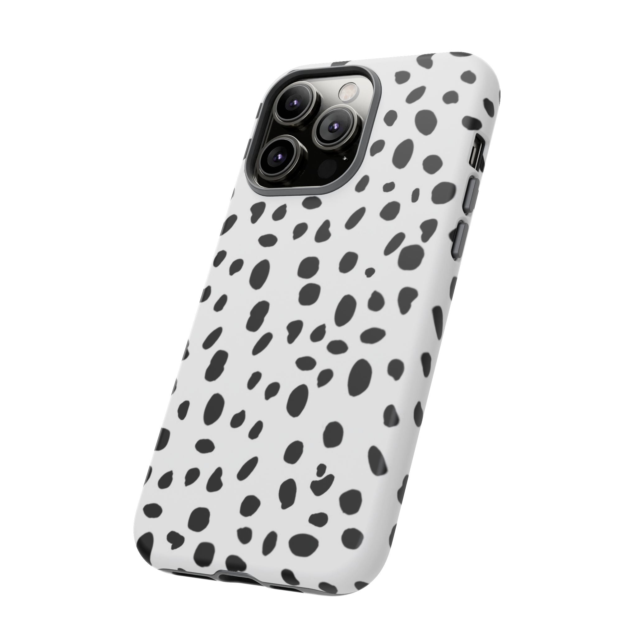 Dalmatian Spot Tough Phone Case — Black & White Protective Cover