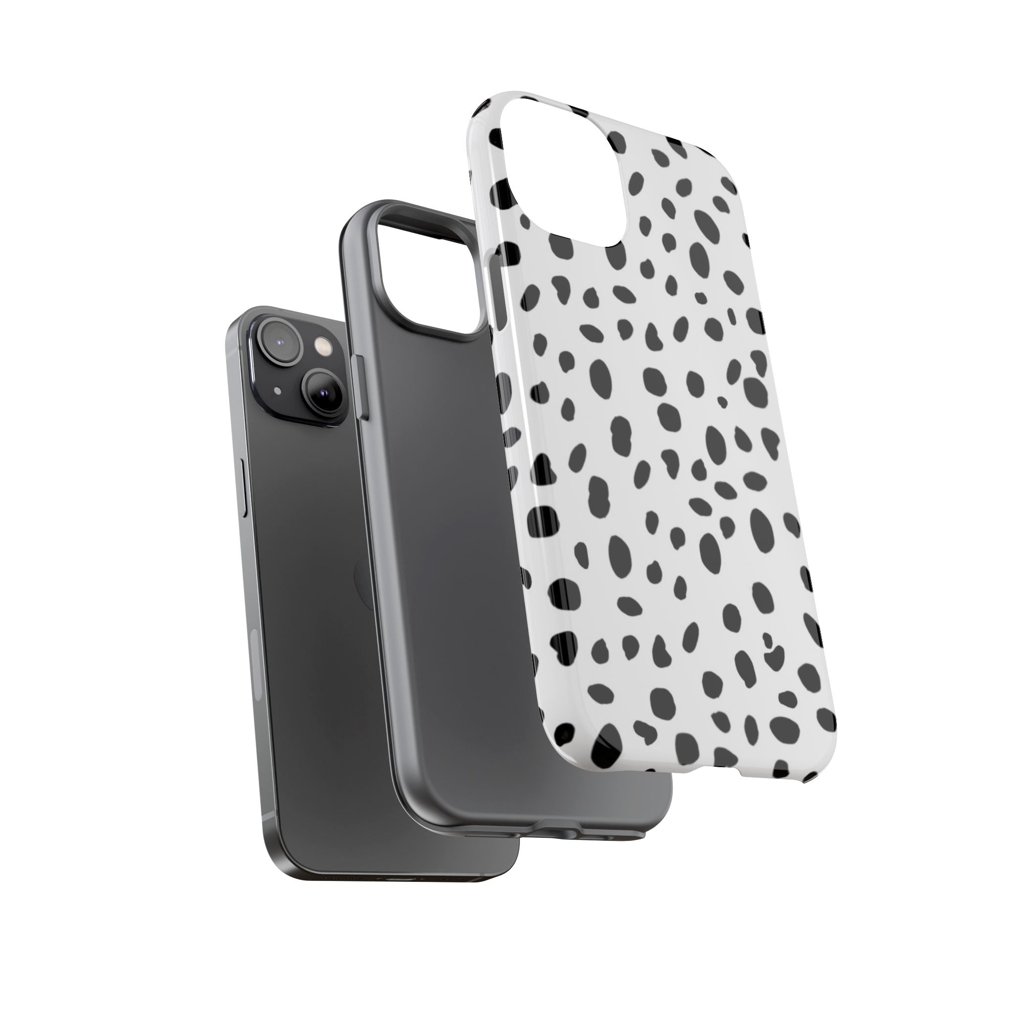 Dalmatian Spot Tough Phone Case — Black & White Protective Cover