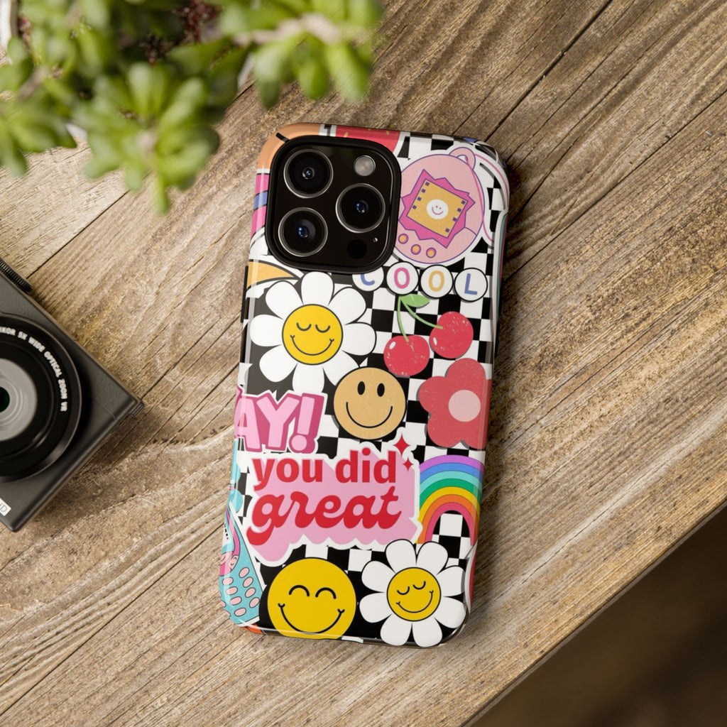 Retro Kawaii Sticker Collage, "You Did Great" Motivational Design