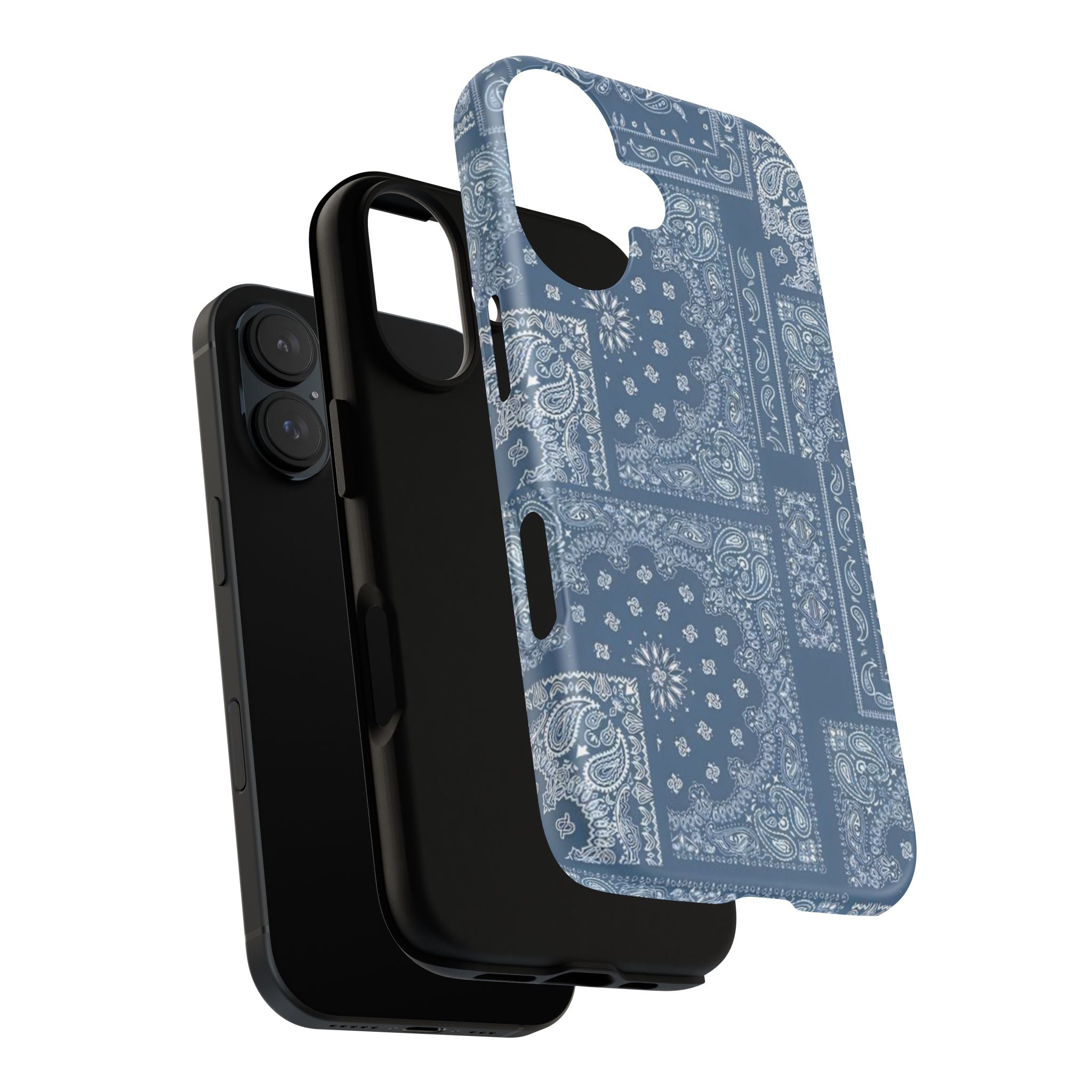 Blue Bandana Tough Phone Case — Rugged Protective iPhone Cover