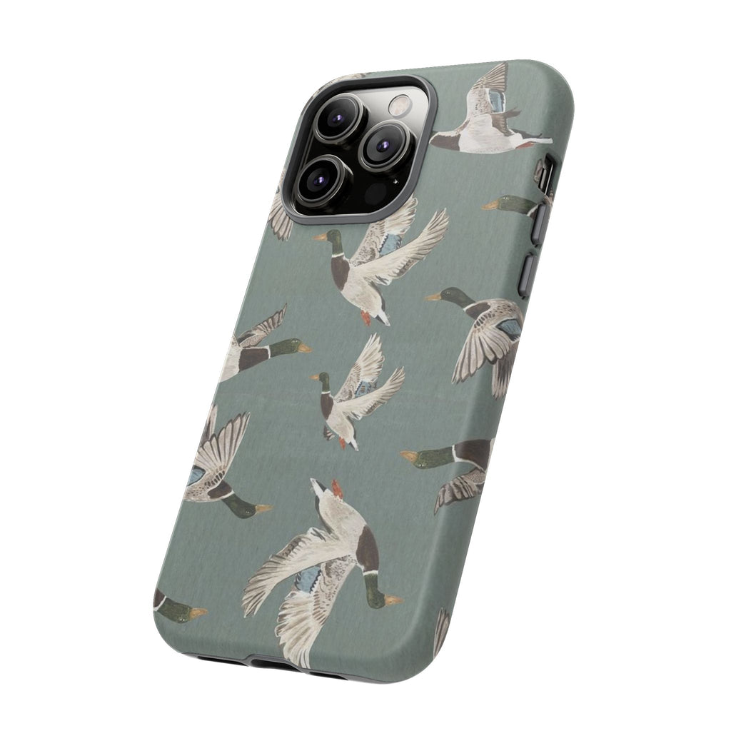 Mallard Ducks Pattern — Protective Bird Print iPhone Cover
