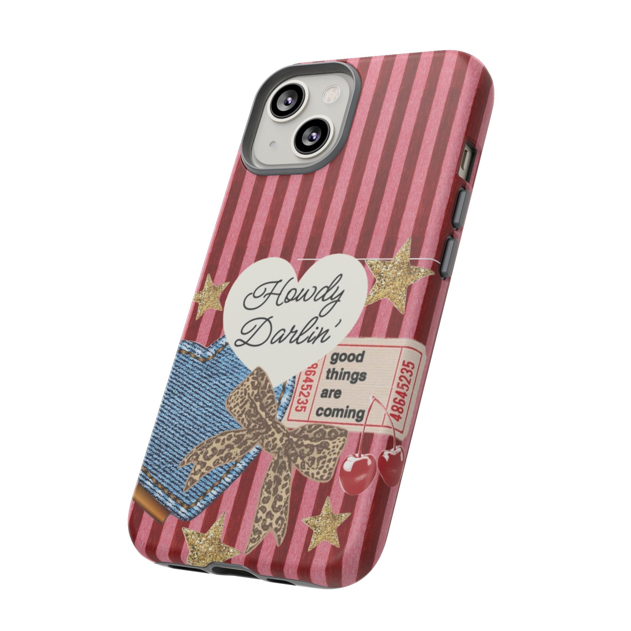 Howdy Darlin' Case — Denim Heart & Vintage Ticket Design