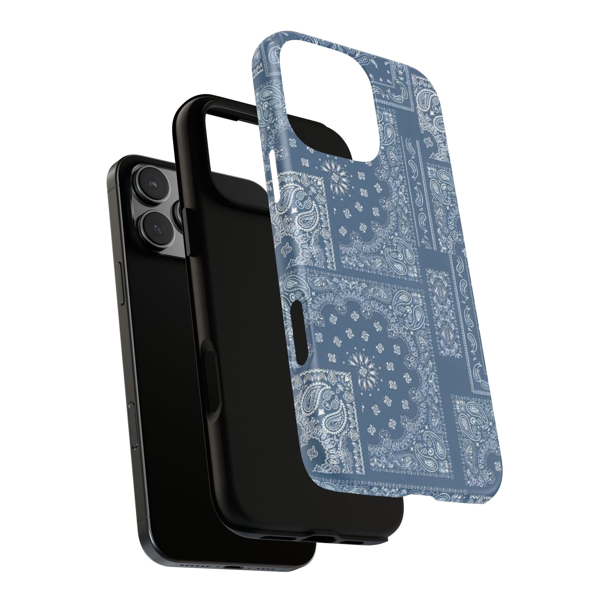 Blue Bandana Tough Phone Case — Rugged Protective iPhone Cover
