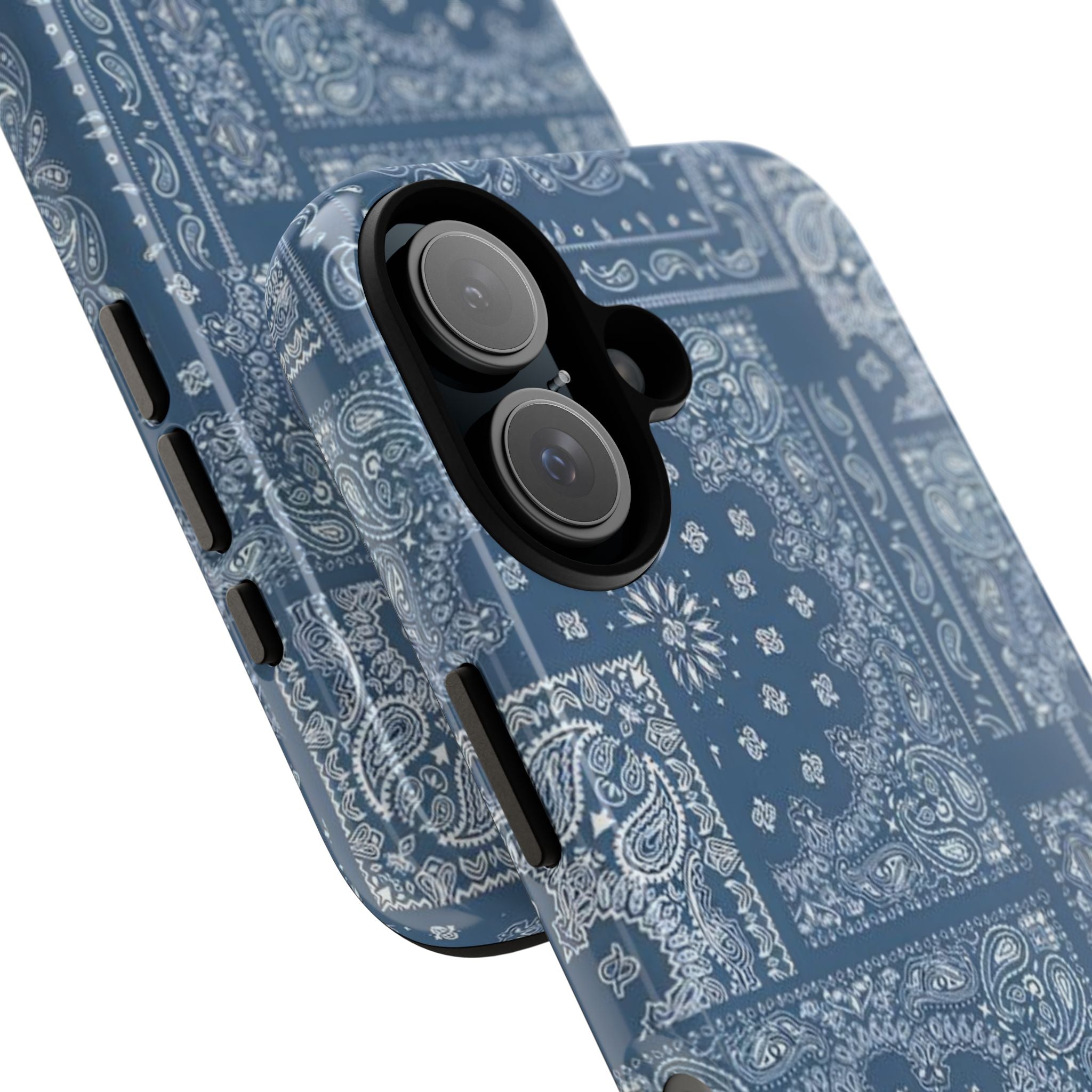 Blue Bandana Tough Phone Case — Rugged Protective iPhone Cover