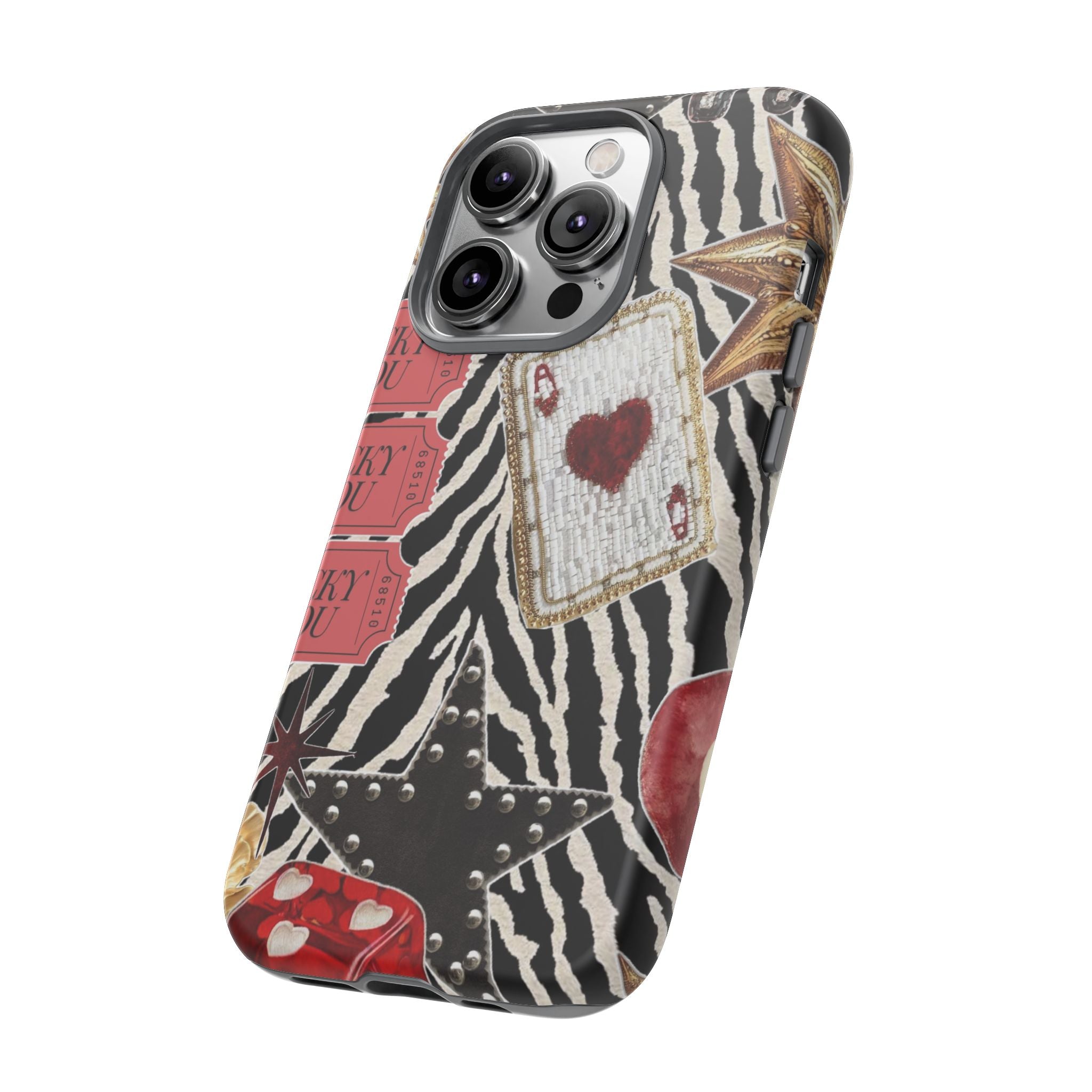 Retro Vegas Zebra Print- Durable Phone Case