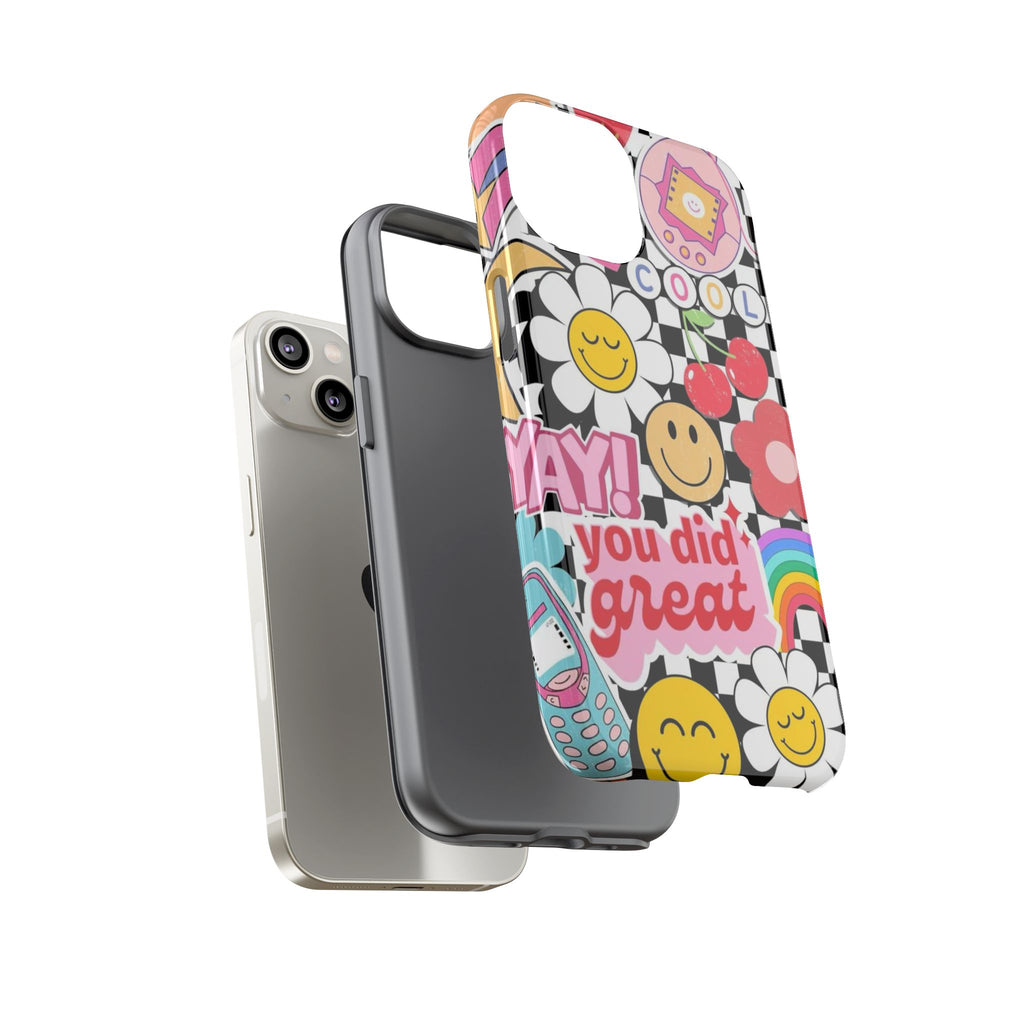 Retro Kawaii Sticker Collage, "You Did Great" Motivational Design