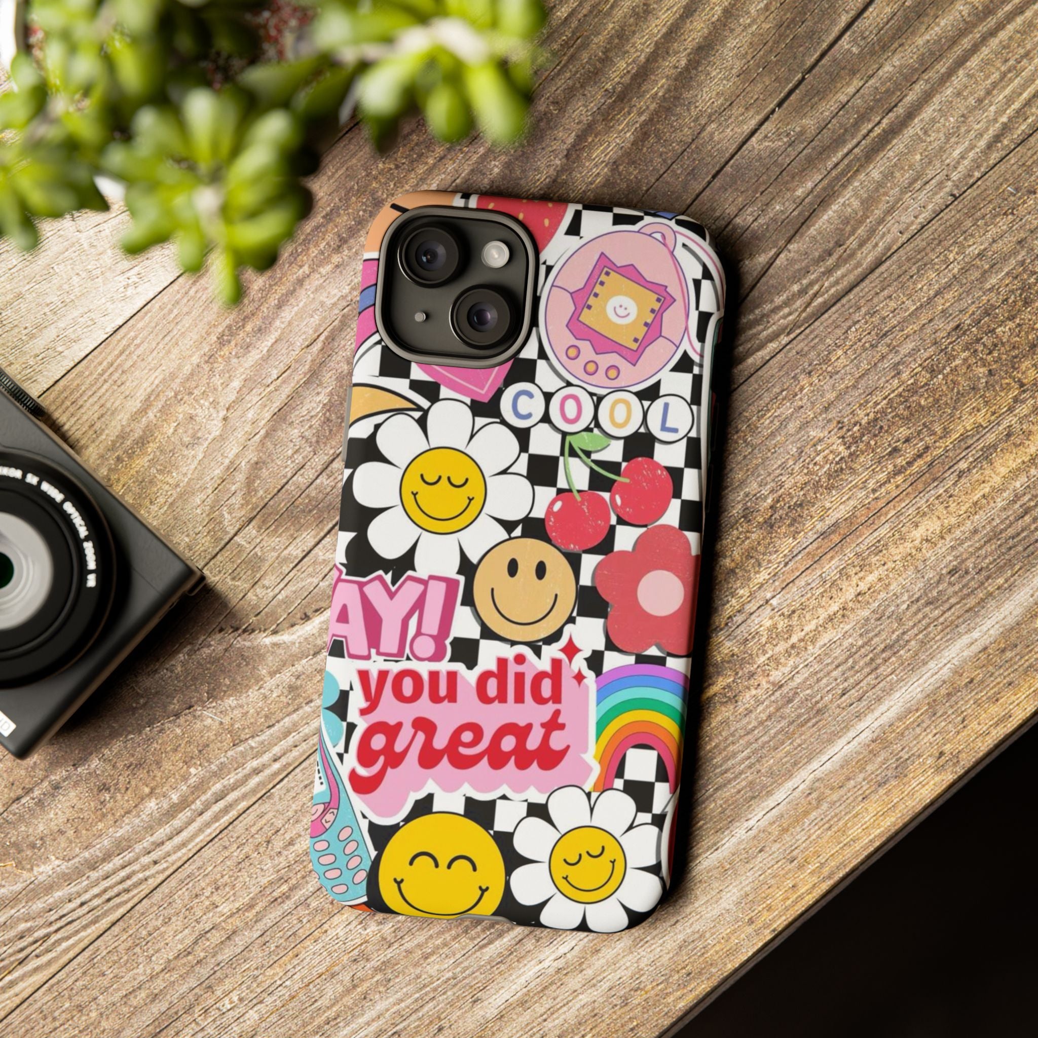 Retro Kawaii Sticker Collage, "You Did Great" Motivational Design