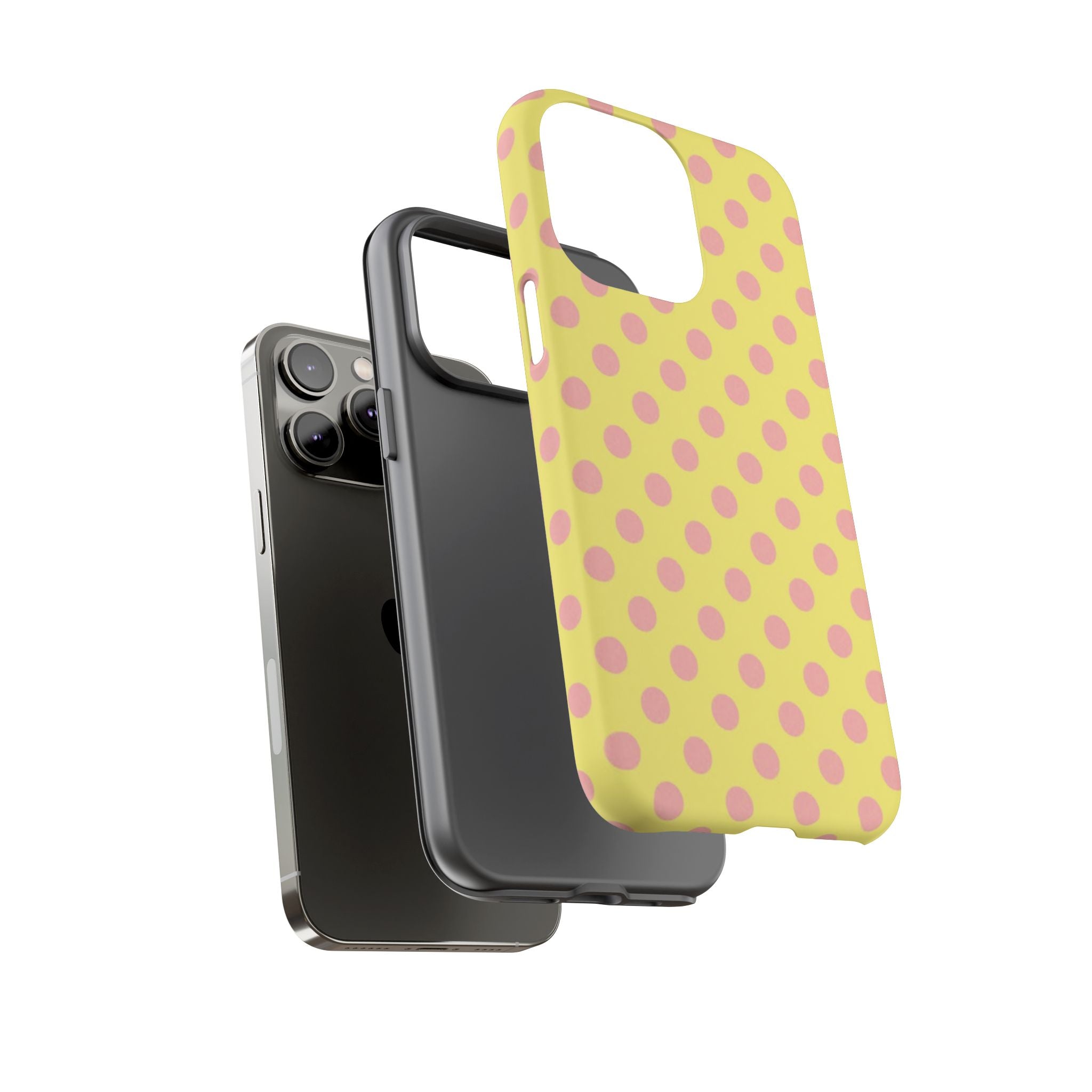 Yellow Polka Dot Phone Case — Cute Pink Dot Tough Case