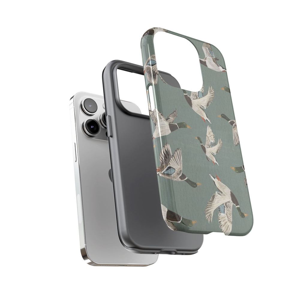Mallard Ducks Pattern — Protective Bird Print iPhone Cover