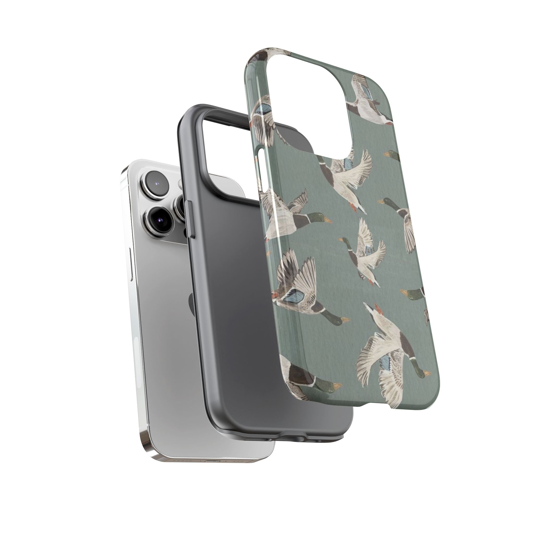 Mallard Ducks Pattern — Protective Bird Print iPhone Cover