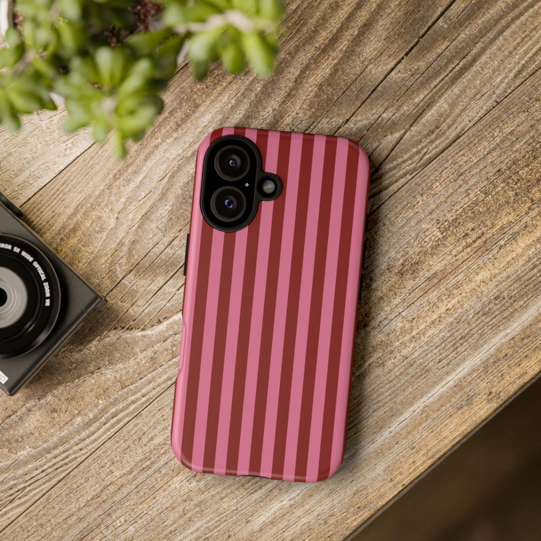 Ruby Red Stripes Case | Tough Phone Case