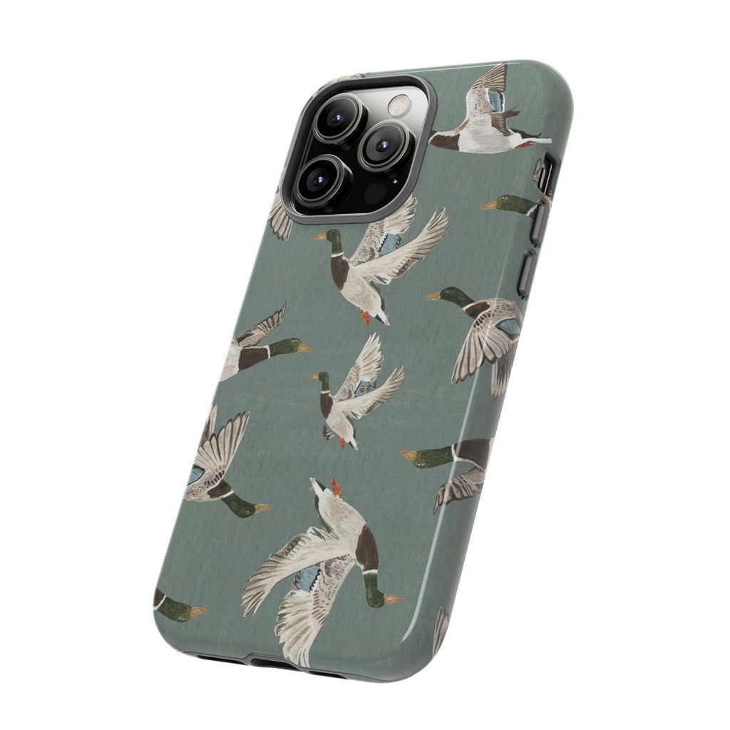 Mallard Ducks Pattern — Protective Bird Print iPhone Cover
