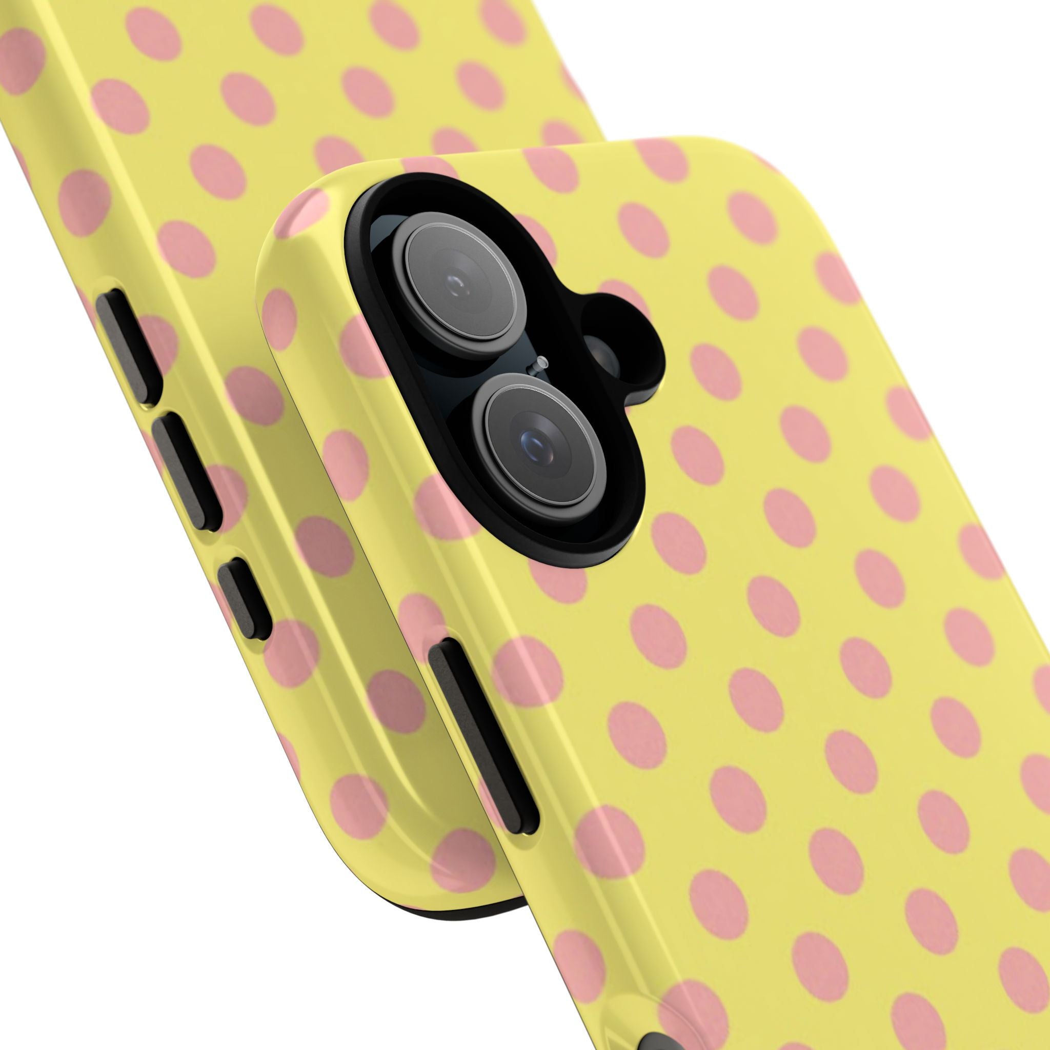Yellow Polka Dot Phone Case — Cute Pink Dot Tough Case