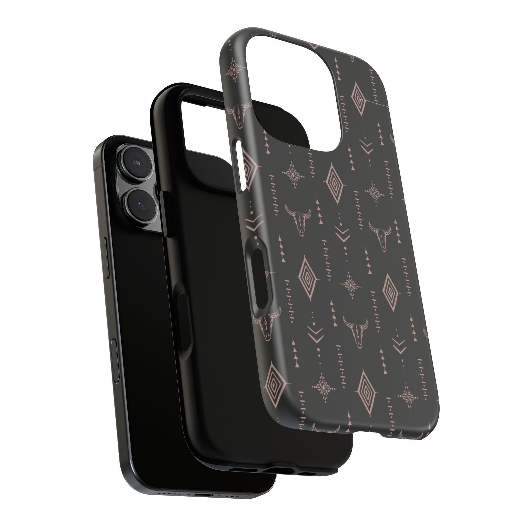 Western Diamond Bull Tough Phone Case — Protective Southwestern Pattern