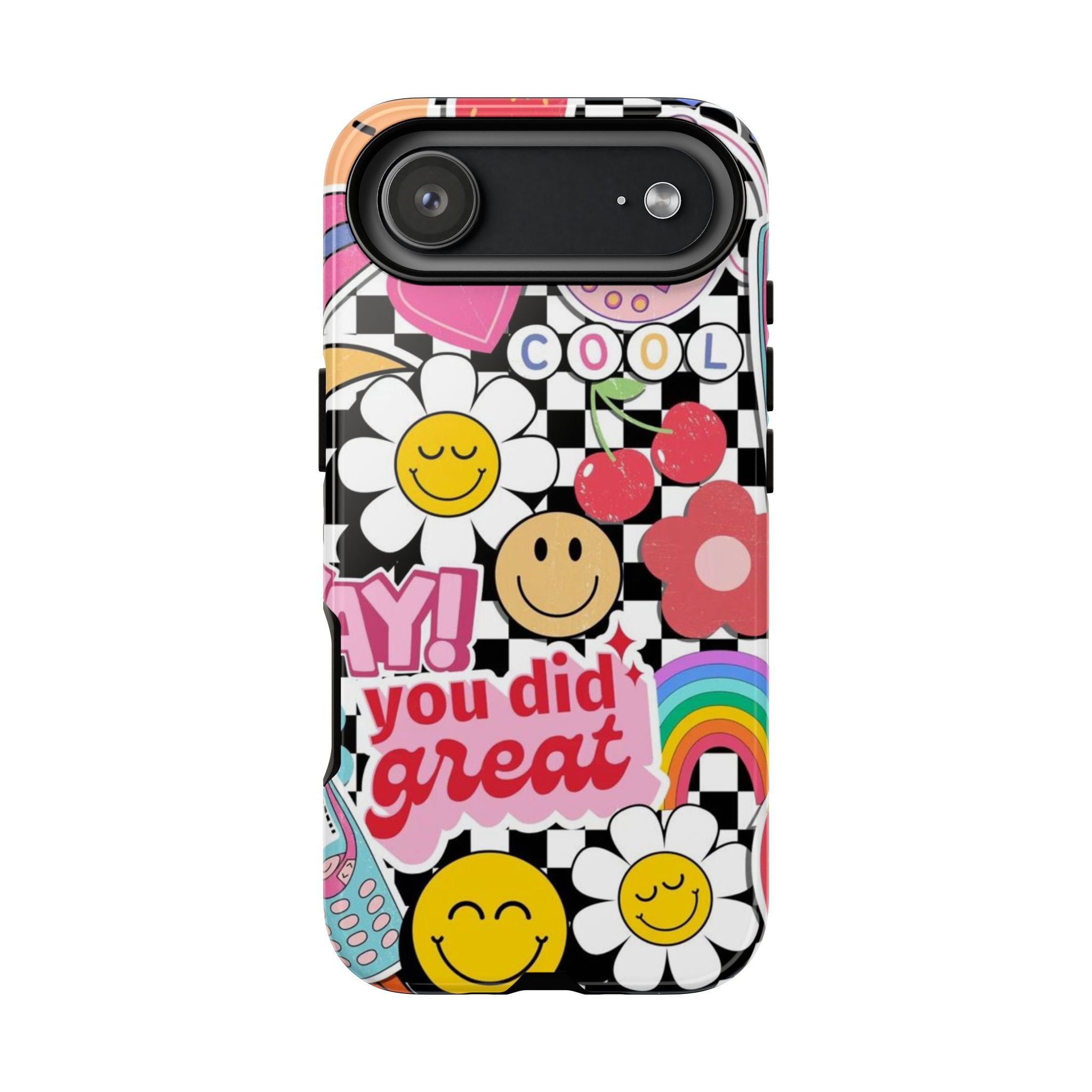Retro Kawaii Sticker Collage, "You Did Great" Motivational Design