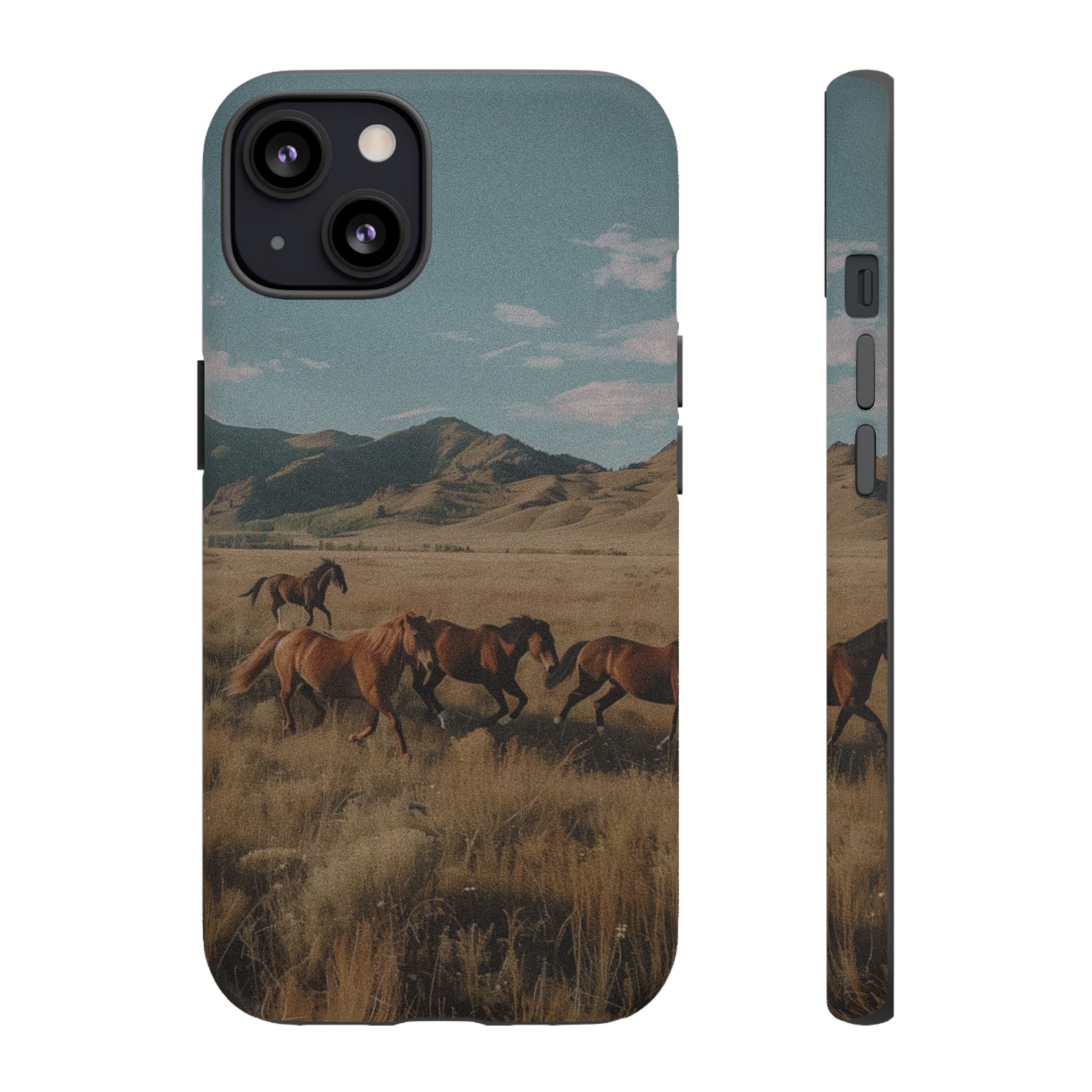 Wild Mustang – Durable Protective iPhone Case with Scenic Desert Horse Design