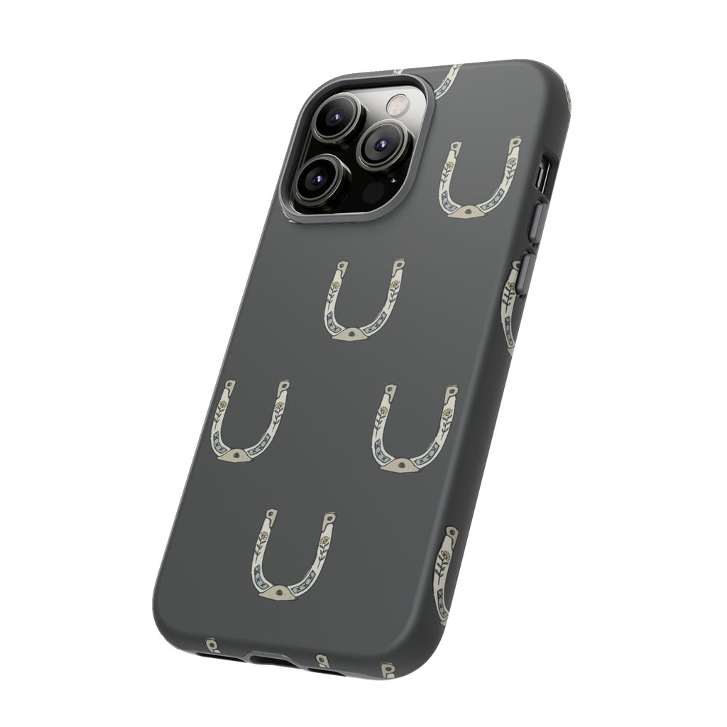 Lucky Horseshoe  — Lucky Rustic Grey iPhone Cover