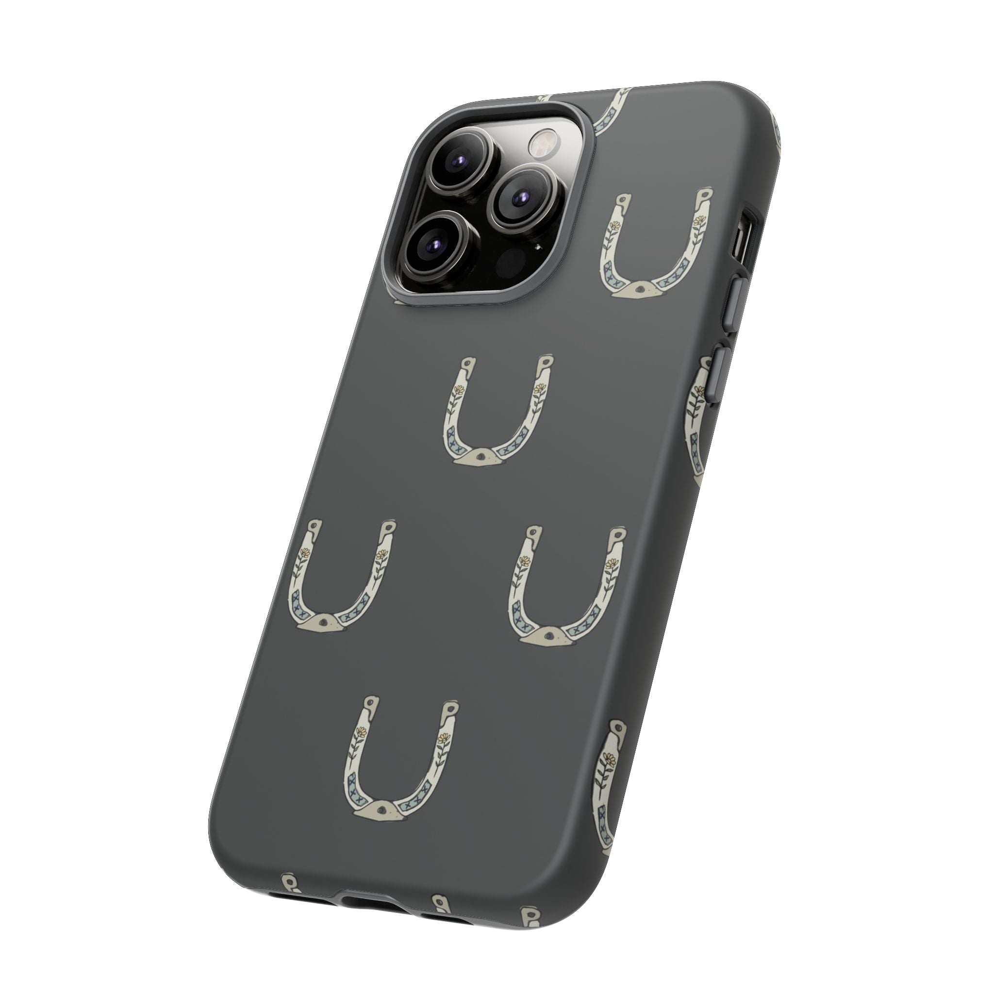 Lucky Horseshoe  — Lucky Rustic Grey iPhone Cover