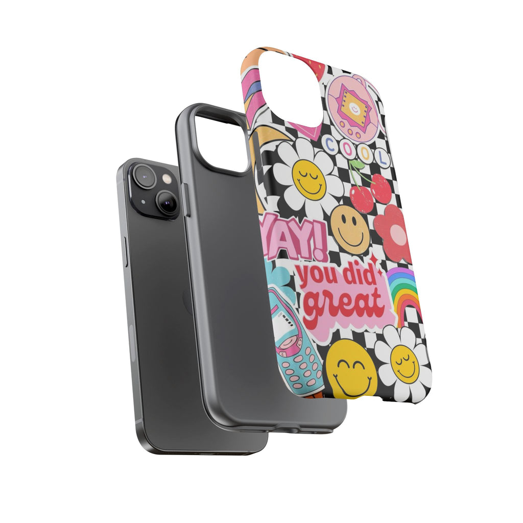 Retro Kawaii Sticker Collage, "You Did Great" Motivational Design
