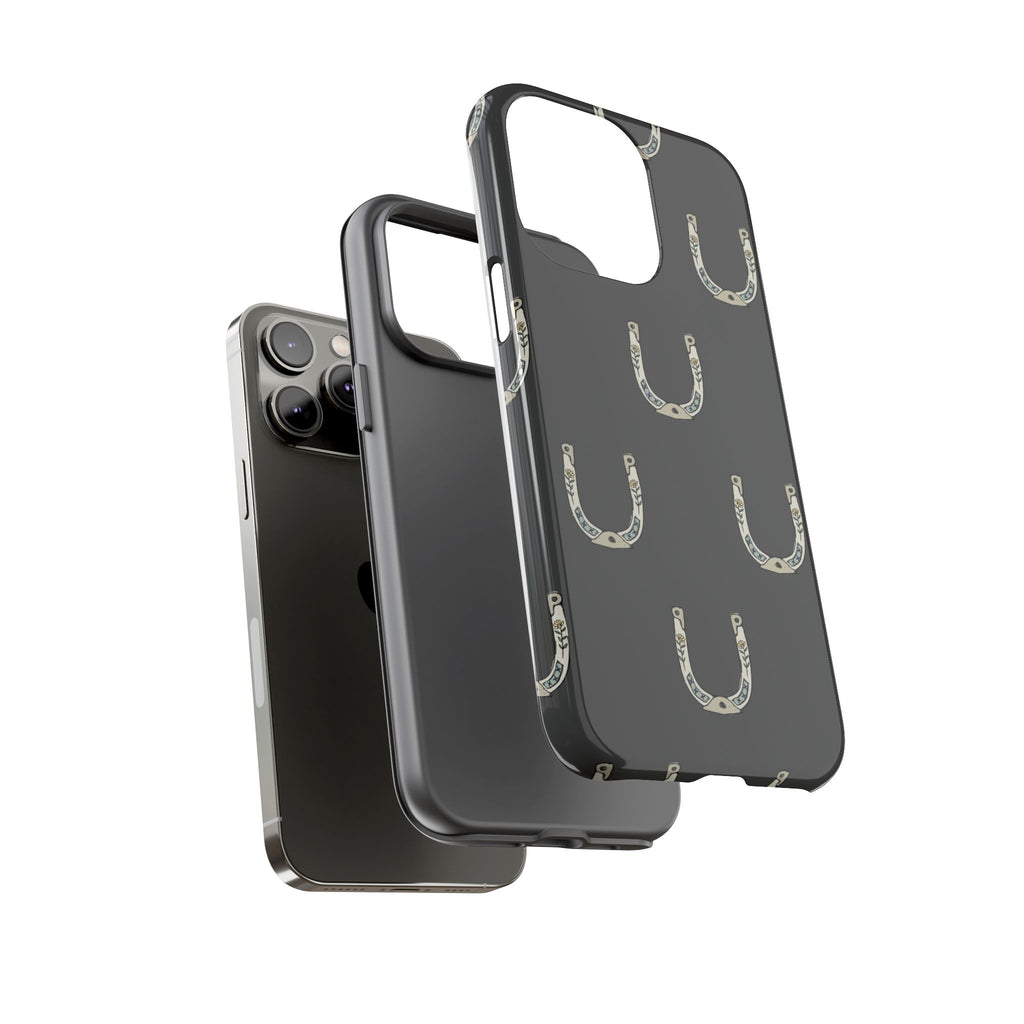 Lucky Horseshoe  — Lucky Rustic Grey iPhone Cover
