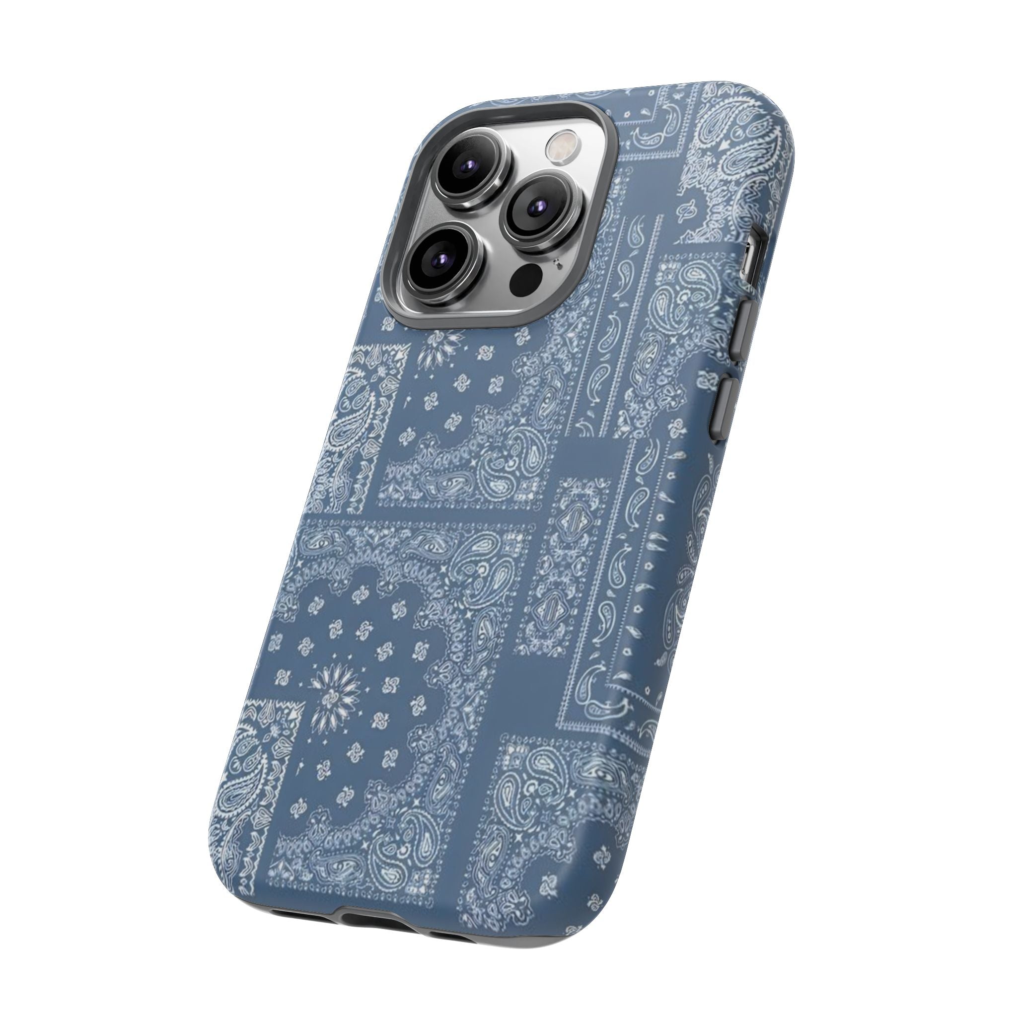 Blue Bandana Tough Phone Case — Rugged Protective iPhone Cover